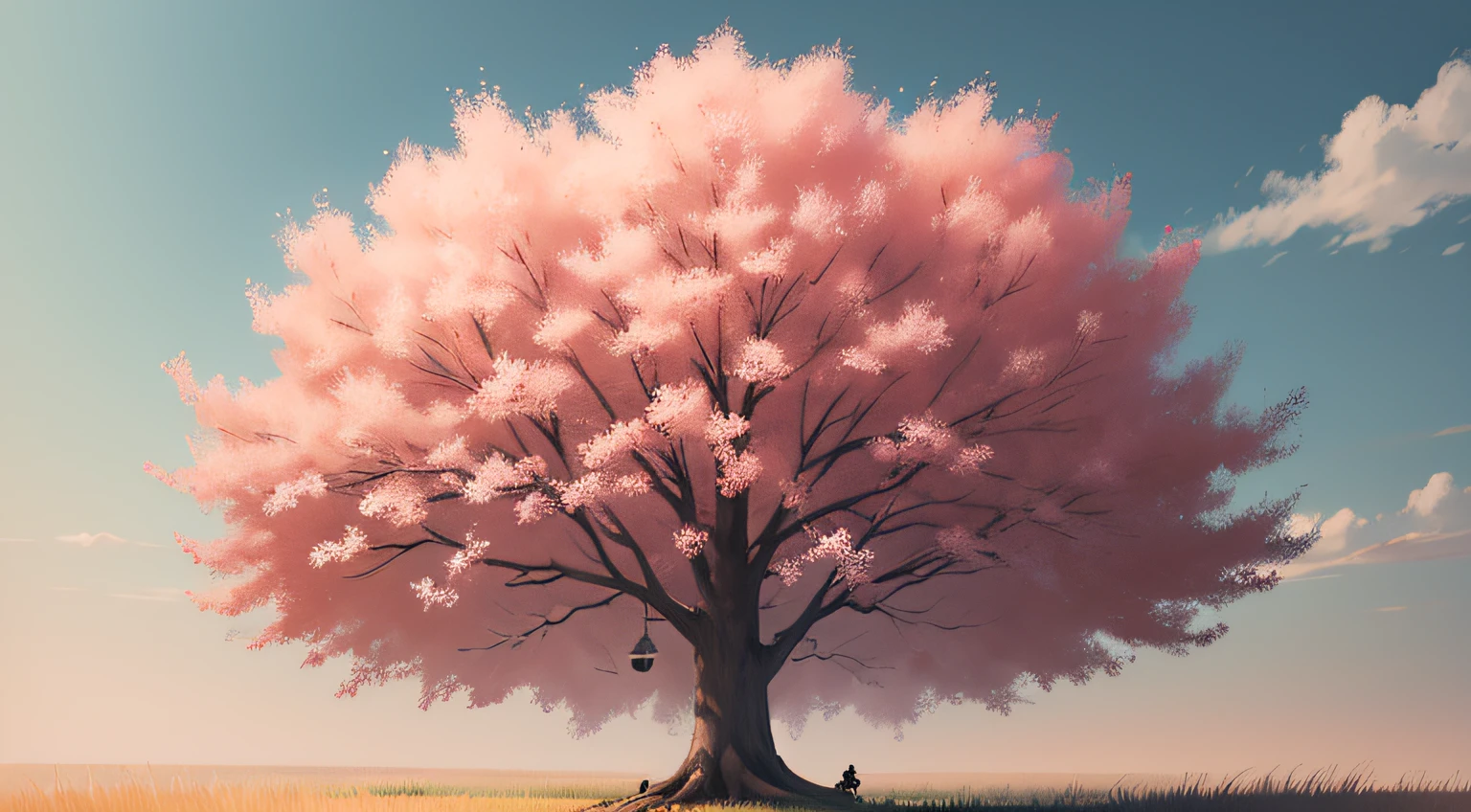 Peach tree,digitial painting