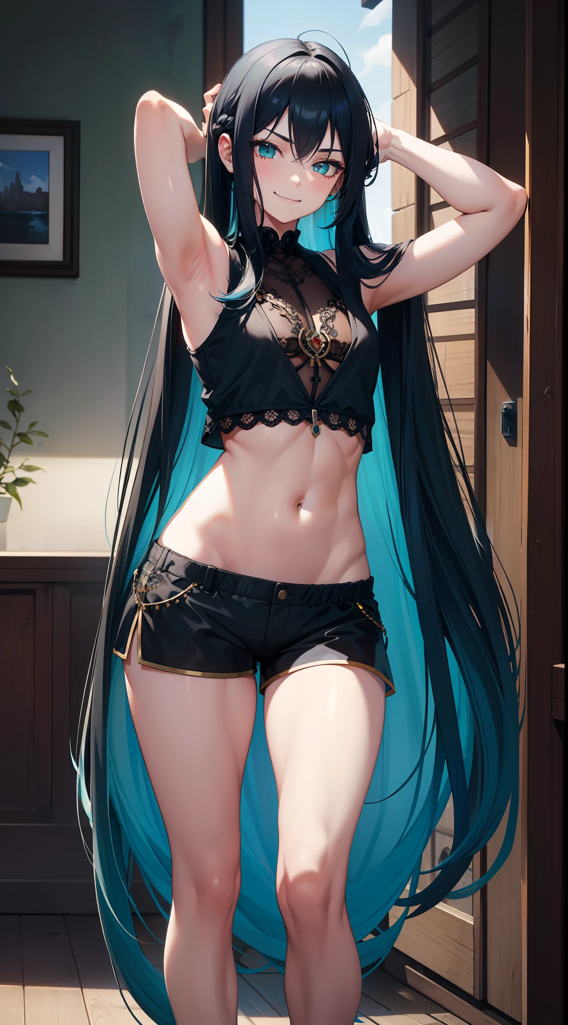 The elf stands and looks at the camera, A girl stands at a fair, green eyes and white hair, The wind lifts the skirt, You can see the underpants, blue skies, Beautiful clear blue sky, green hairpins in the hair, skinny waist, Slender figure, Appearance of the model, confusion, sexuality, nahida, pixie, elf ears, Beautiful ears, green colored eyes, People's casual clothes, black clothing, pantyhouse, black tights, little chest, You can see the, Upskirt, black clothing, White underpants, Elf Girl, Sweet girl, attractive anime girl, beautiful anime girl, Cute beautiful anime woman, detailed digital anime art, beautiful anime girl, beautiful anime girl, Anime with small details, Best Quality, Masterpiece, Ultra-detailed, Beautiful, hight resolution, Original,CG 8K ультрареалистичный, perfect artwork, beatiful face, Face Clean, Skin, hyper realistic, Ultra Detailed, A detailed eye, dramatic  lighting, (Realistic) Realistic, Full HD, Best Quality, Best Quality, Beautiful lighting, (8k wallpaper of extremely detailed CG unit), High Details, sharp-focus, The art of dramatic and photorealistic painting, beautiful smile, nude,