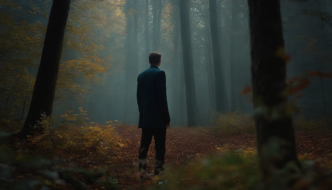 A young man sees a ghost in the woods.