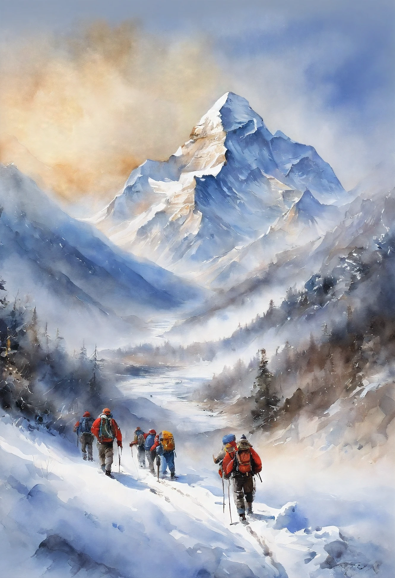 Winters、snow mountains、Mount Everest、First ascent of Mount Everest、crew、Mountaineering teams、the wind、yuki、