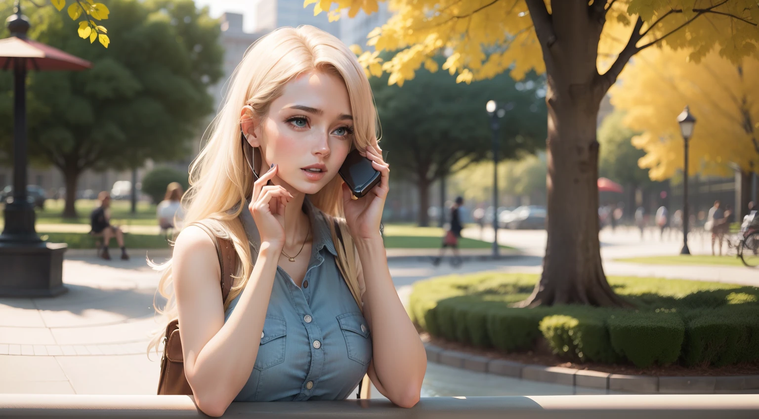 holding while talking on the phone