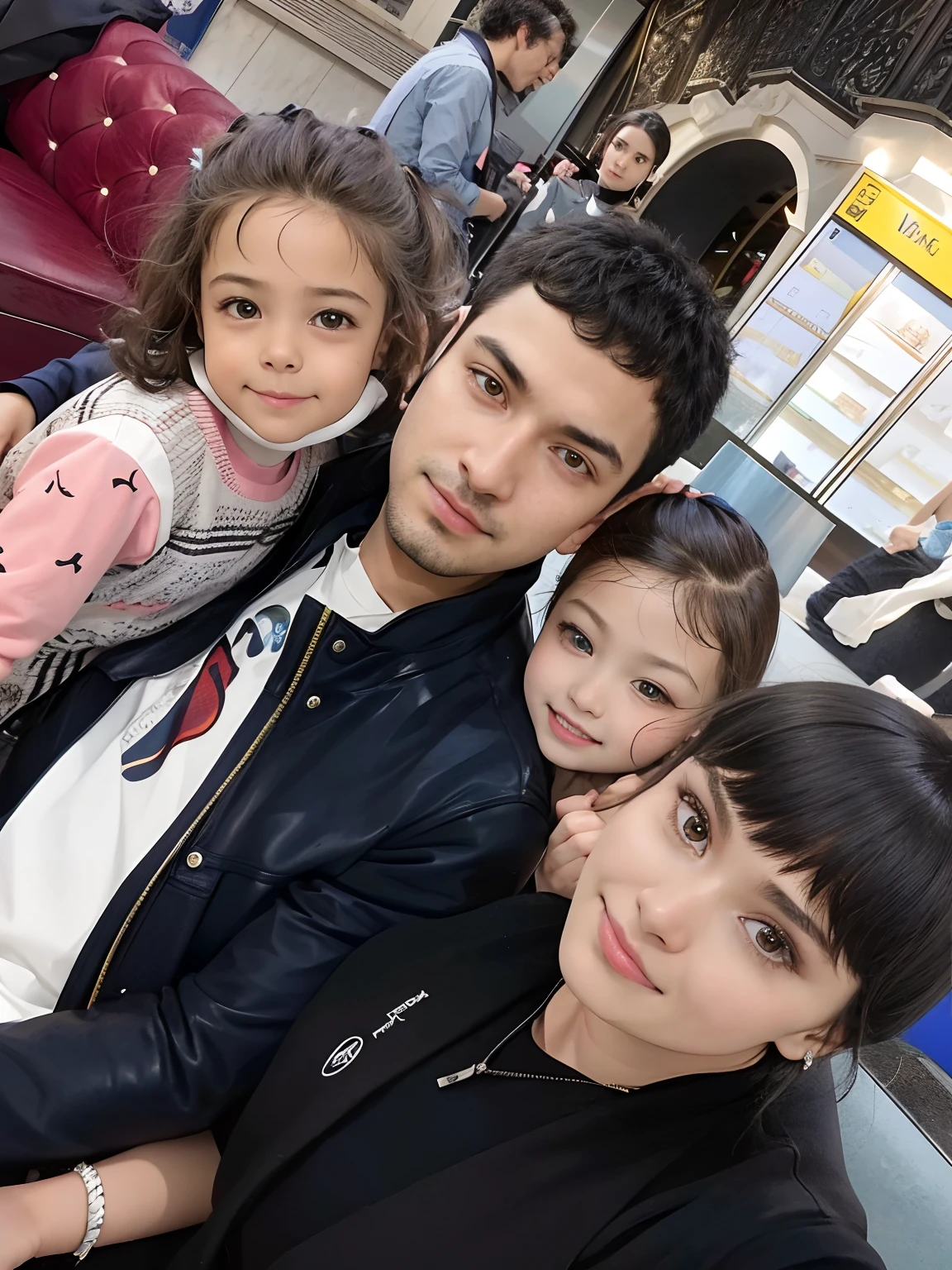 there are two people and a  posing for a picture, Happy family, personal profile picture, Profile picture, khyzyl saleem, picture, aykut aydogdu, profile picture 1024px, Profile image, ash thorp khyzyl saleem, high quality upload, facebook post, enes dirig, very very low quality picture