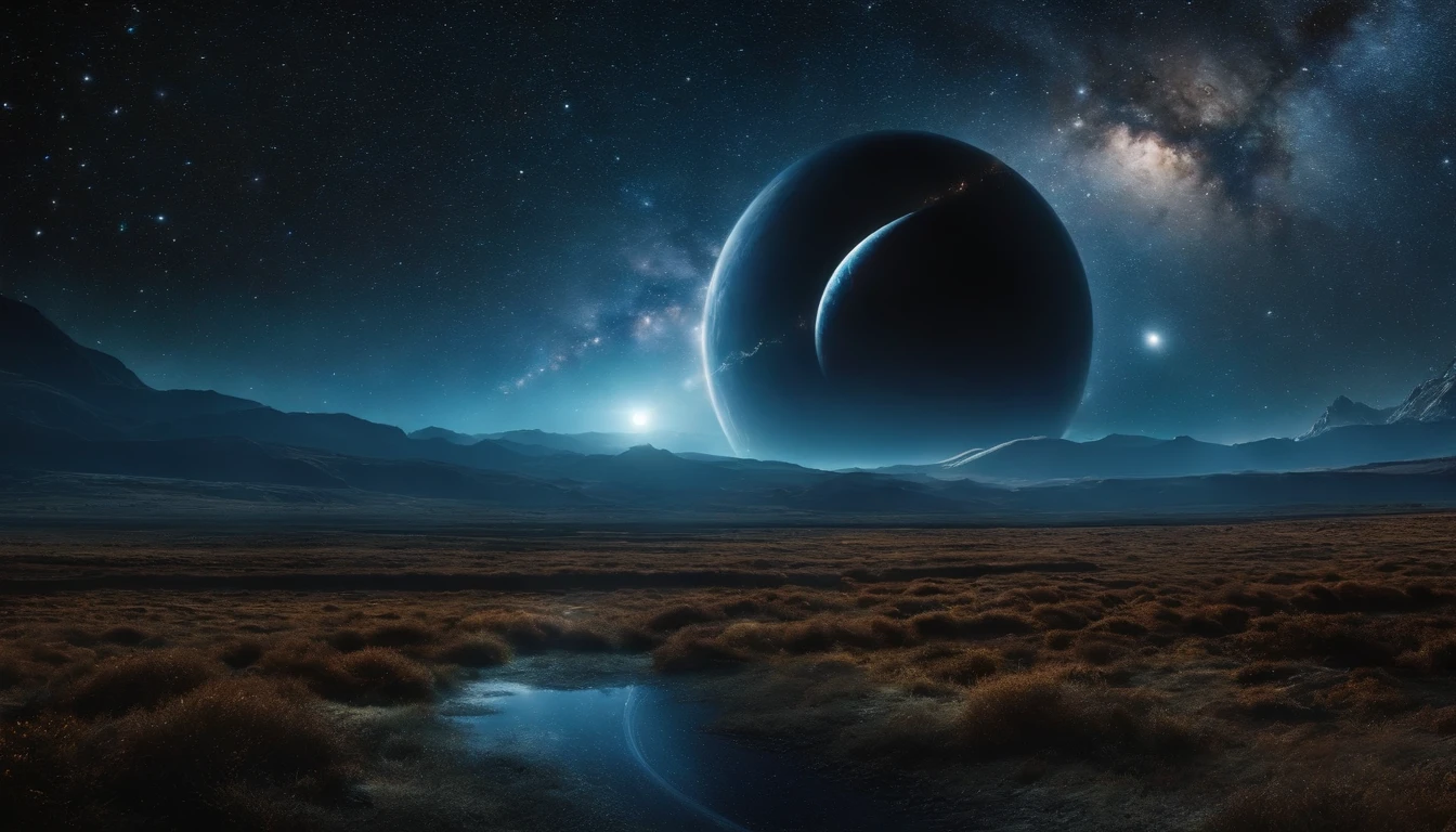 ((Masterpiece))，(Best quality))，Magnificent space image scene，Interstellar，Huge star gates，Spaceship，Shining starry sky，8k，super-fine，high qulity