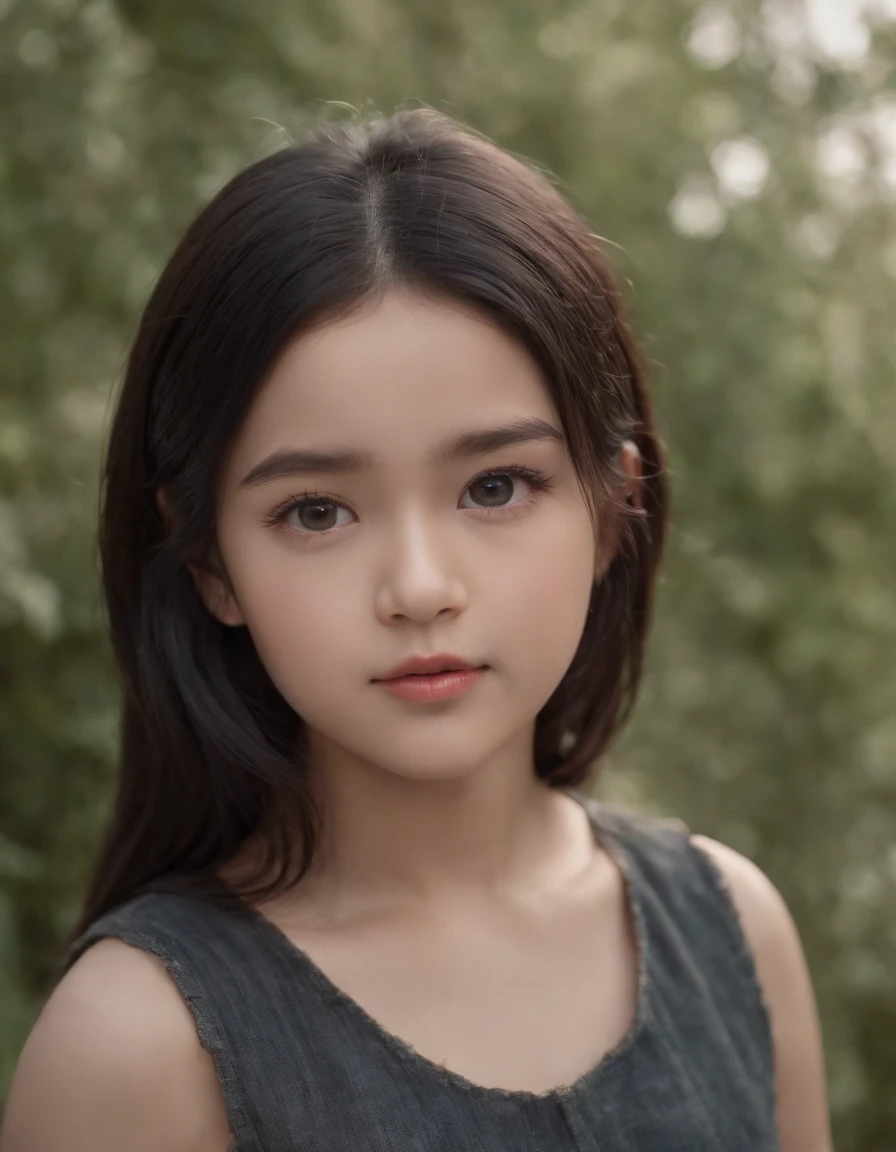 kiddy big breasts,children's,Black color hair,Black eyes,adolable