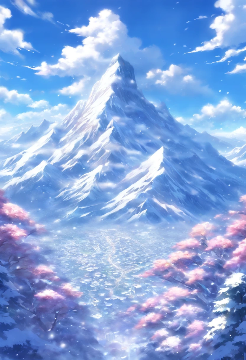 (((masterpiece))),best quality, snow mountain, scenery, sky, outdoors,