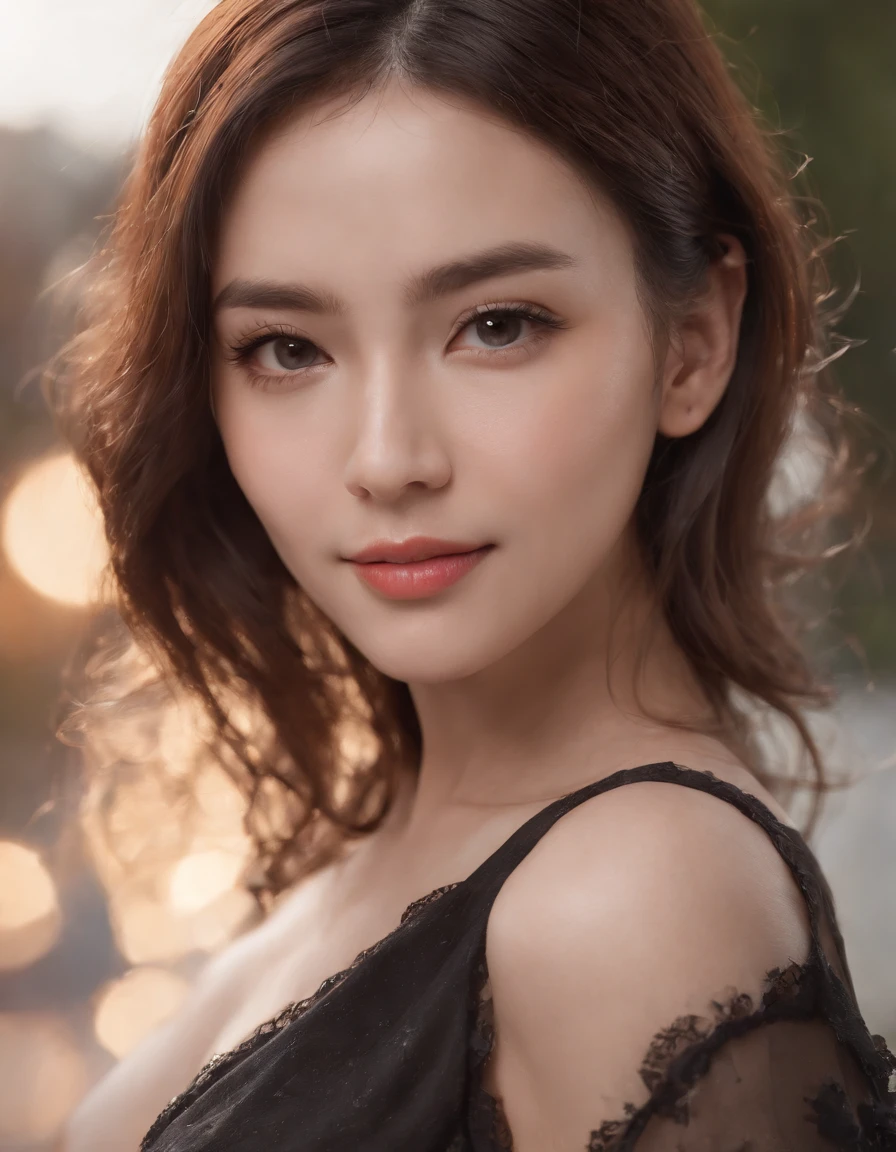 Random Pose, mix4, (8K, RAW photo, top quality, masterpiece: 1.45), (Realistic, photorealistic: 1.37), One girl, cute, smiling, cityscape, night, professional lighting, photon mapping, radiosity, physically based rendering, gradient black hair, gray hair, short curly, handsome, girl, small breasts, white Deep V Neckline Slip Dress, quality photo, high resolution, 1080p, (clear face), (detailed face description), (masterpiece), realistic, extreme light and shadow, disheveled hair, masterpiece, rich details, (fine facial features), (best quality photo), (best quality photo), (masterpiece), look in front of you, fine collarbone,highlight armpits,, medium shot, high quality photo.