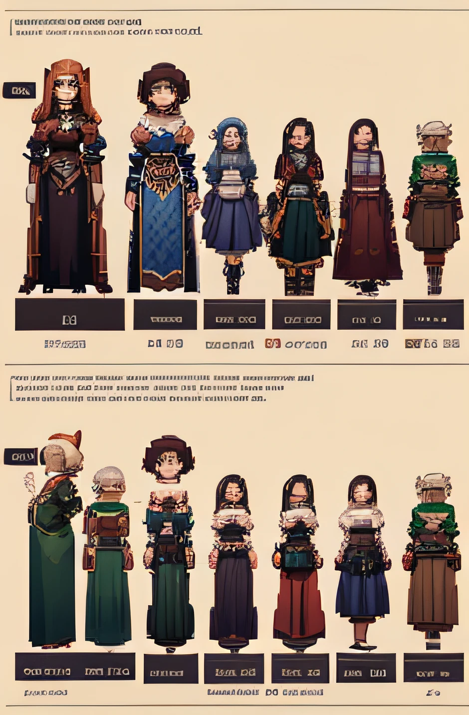 I want several Pixel Art RPG characters in sprites to use in my games male characters and children