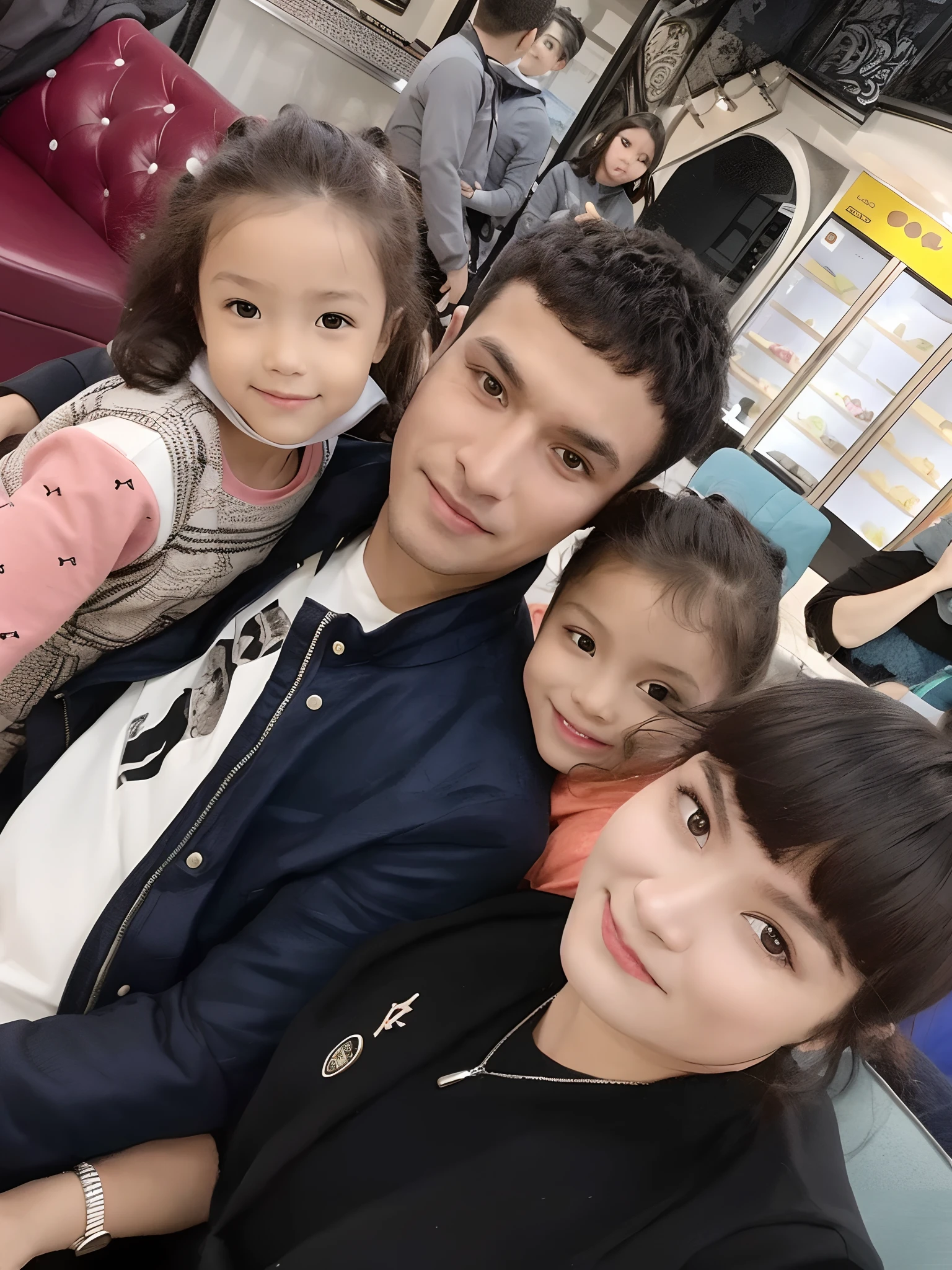 there are two people and a posing for a picture, Happy family, personal profile picture, Profile picture, khyzyl saleem, picture, aykut aydogdu, profile picture 1024px, Profile image, ash thorp khyzyl saleem, high quality upload, facebook post, enes dirig, very very low quality picture