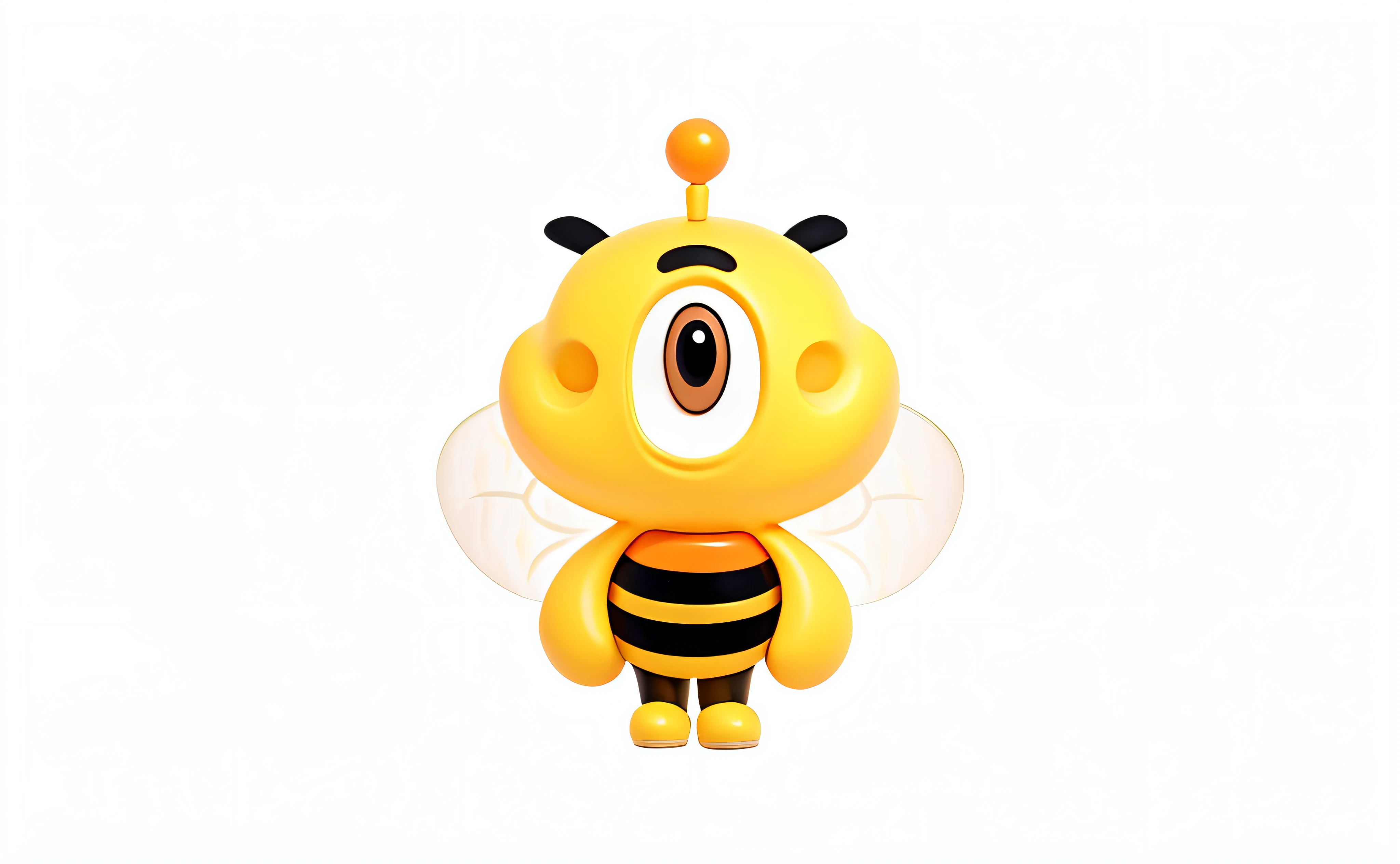 Cute bees,Black antennae,Bright yellow,Transparent wings