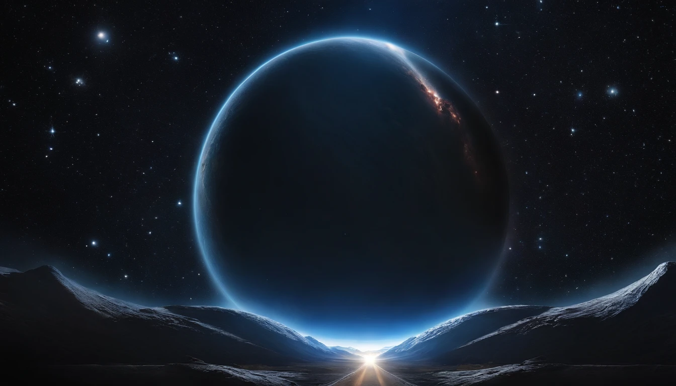 ((Masterpiece))，(Best quality))，Magnificent space image scene，heavenly body，Interstellar，Huge star gates，Spaceship，Shining starry sky，8K，super-fine，high qulity