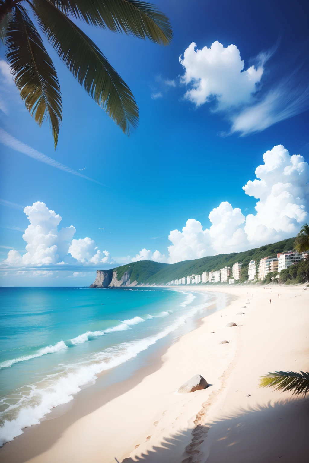 Blue sky and beach