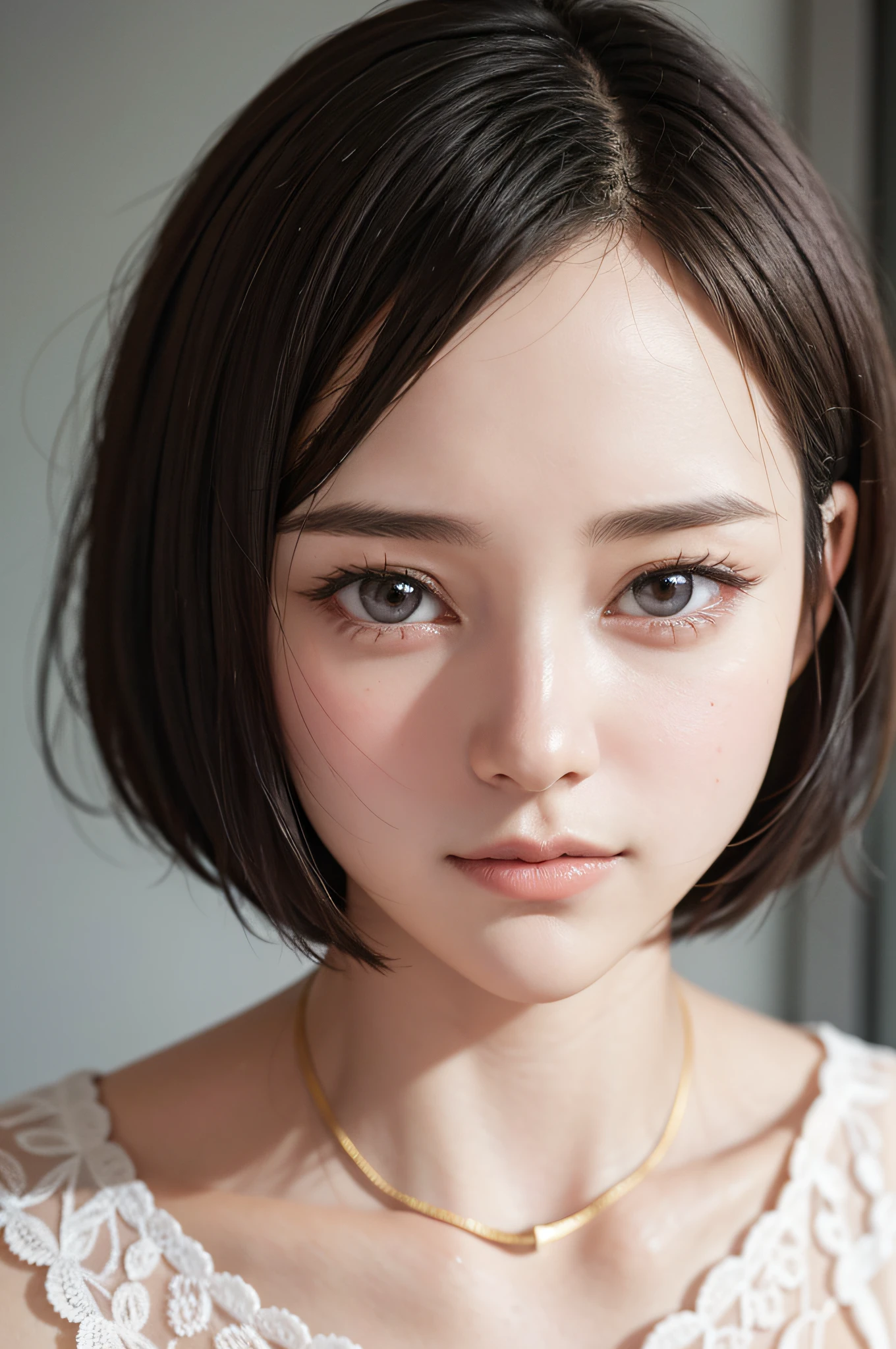 (stamford:1.5), close up, masterpiece, best quality, raw photo, photorealistic, face, incredibly absurdres, beautiful girl, cute, short hair, depth of field, highres, ultra-detailed, finely detail, extremely detailed, extremely detailed eyes and face, sharp pupils, realistic pupils, sharp focus, ccinematic lighting