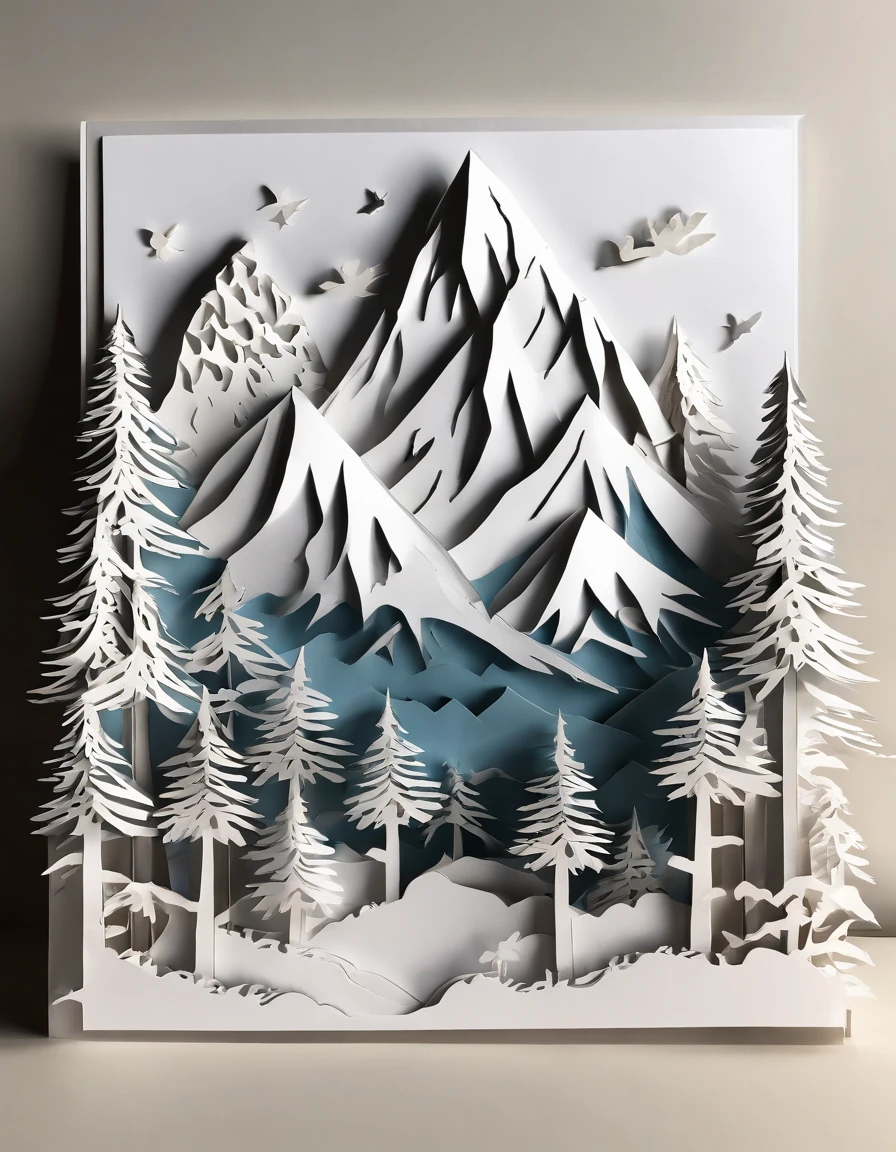Snow Mountain with Twin Peaks