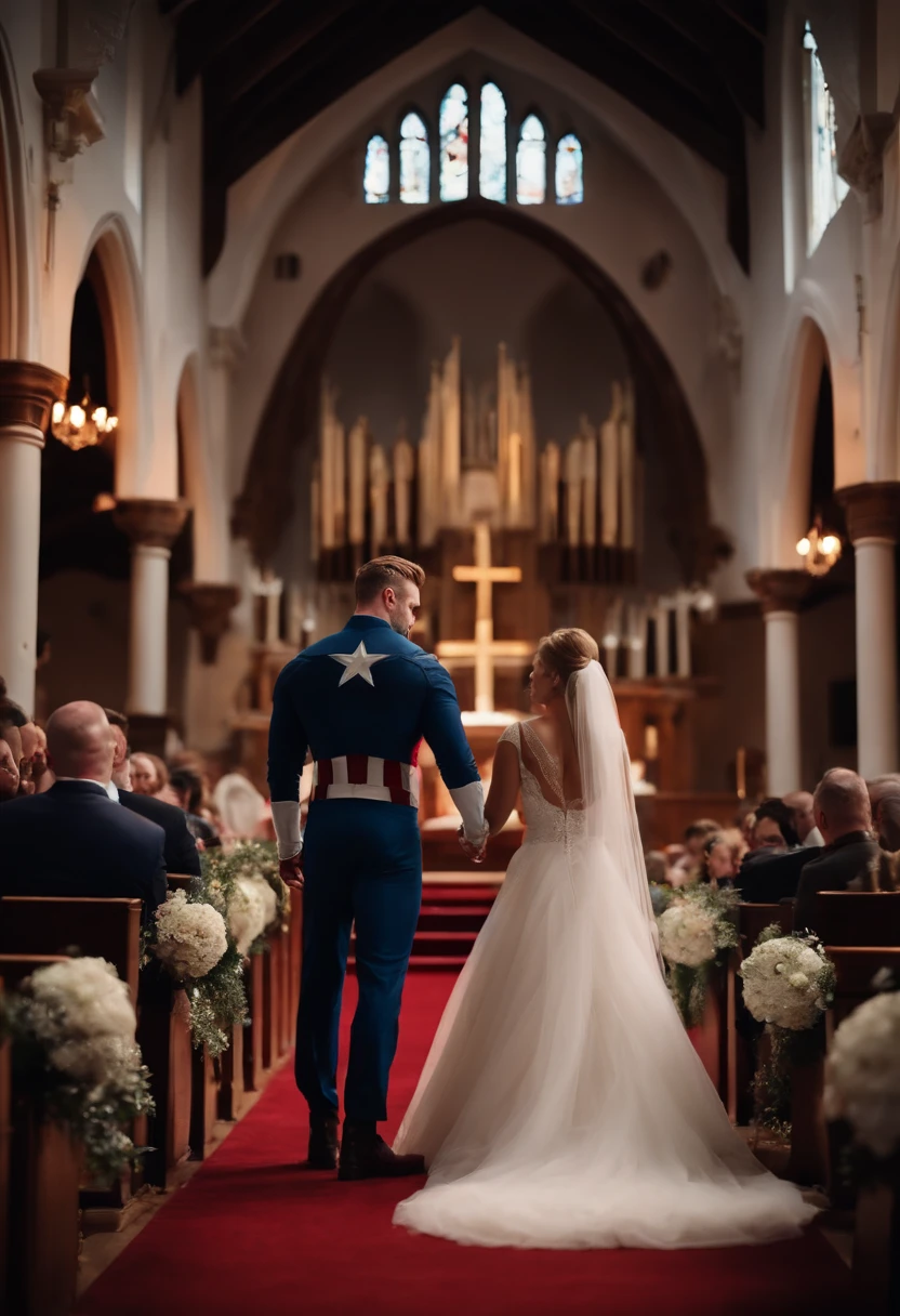 Captain America,wedding in the church