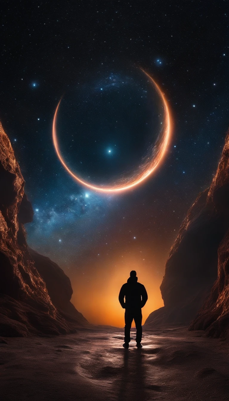 ((Masterpiece)),(Best quality)),Magnificent space image scene,heavenly body,Interstellar,Huge star gates,Spaceship,Shining starry sky,8K,super-fine,high qulity