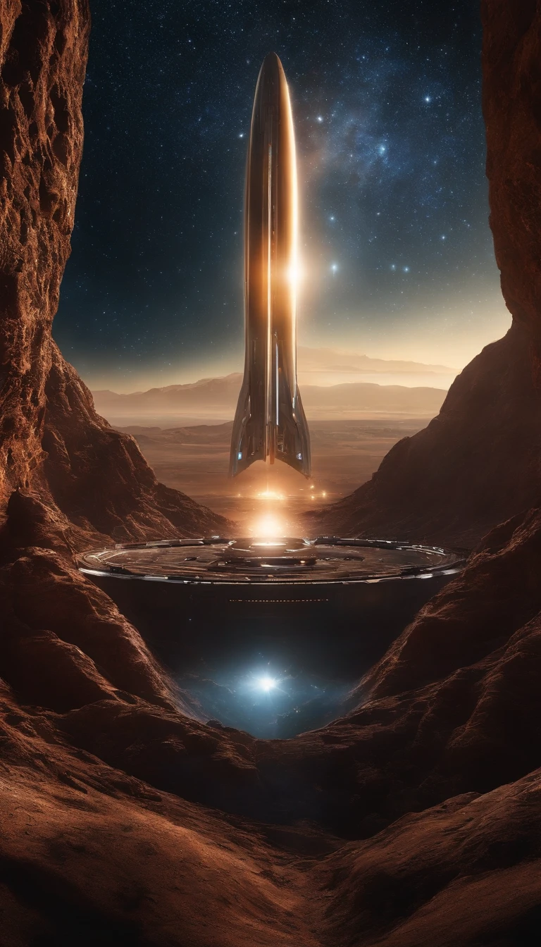 ((Masterpiece)),(Best quality)),Magnificent space image scene,heavenly body,Interstellar,Huge star gates,Spaceship,Shining starry sky,8K,super-fine,high qulity