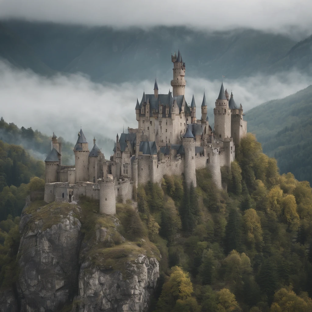 fantasy world . Castles . Magical creatures