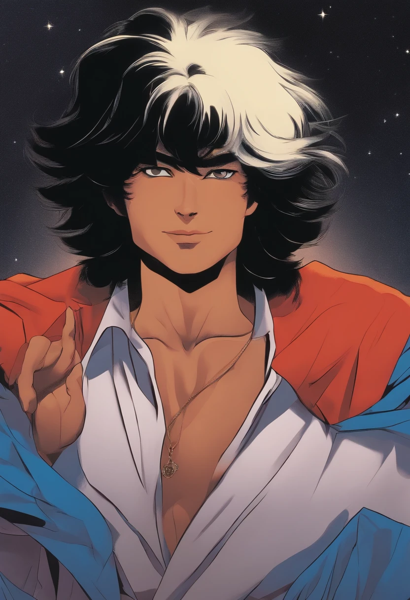 best quality, ultra-detailed, high resolution, man with big dick, epic, Rumiko, multiple focus, 90s (style), 80s (style), retro style
