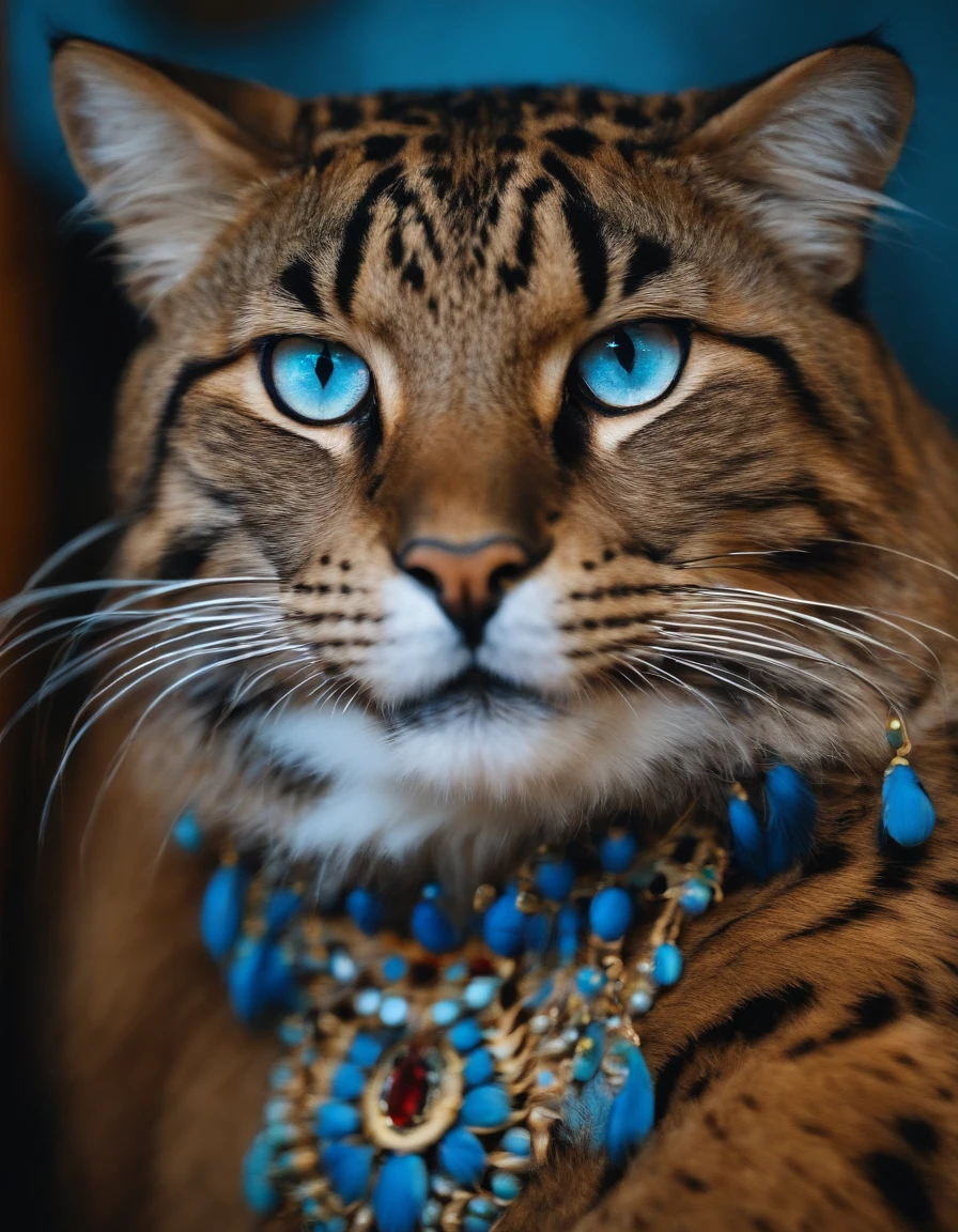 ANIMAL GATA NA COR BRANCA,ESTATURA MEDIANA COM OLHO AZUL