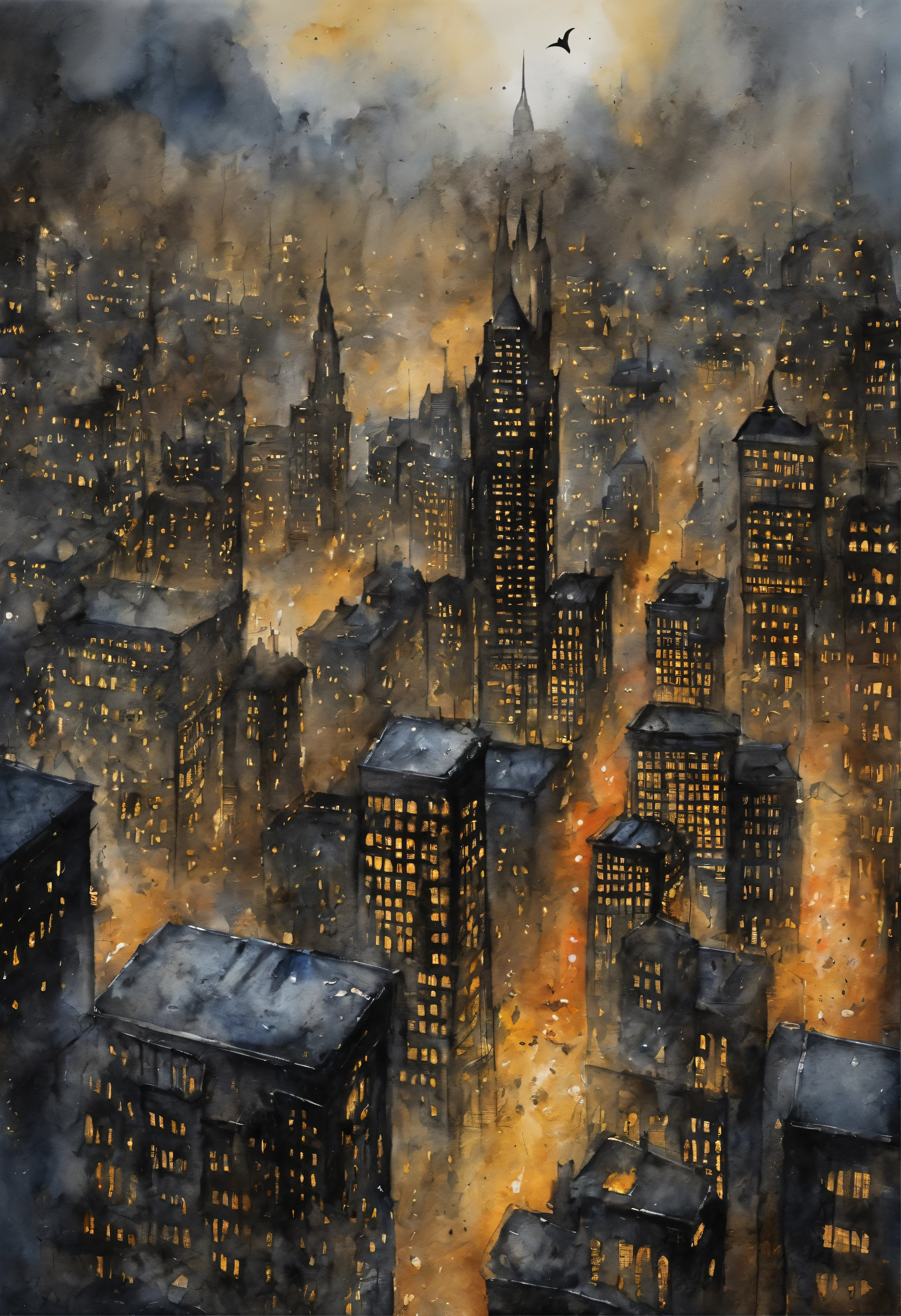 Gotham City with Batman