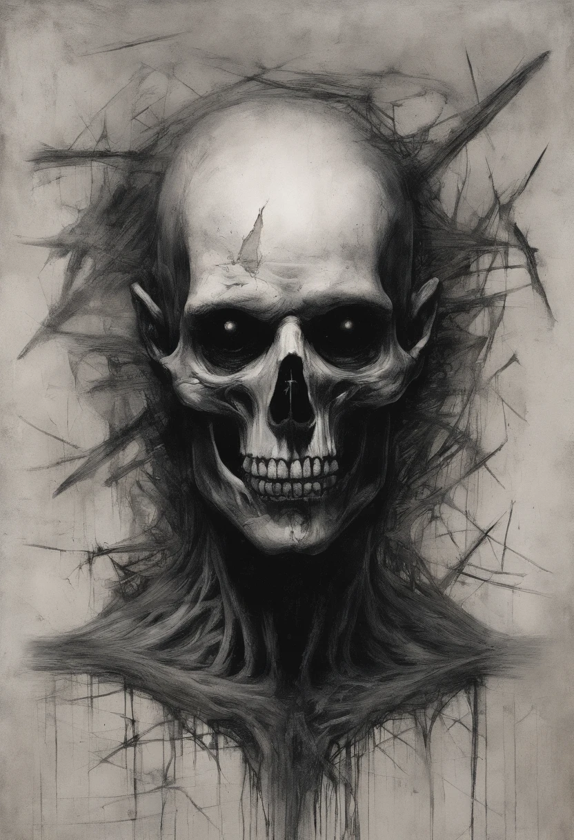 There is ugliness in beauty, But there is also beauty in ugliness. In the style of Adrian Ghenie, Esao Andrews, Jenny Saville, Edward Hopper, surrealism, Dark Art par James Jean, Takato Yamamoto, Minimalisme inkpunk. Dans le style Tim Burton. Gothic.