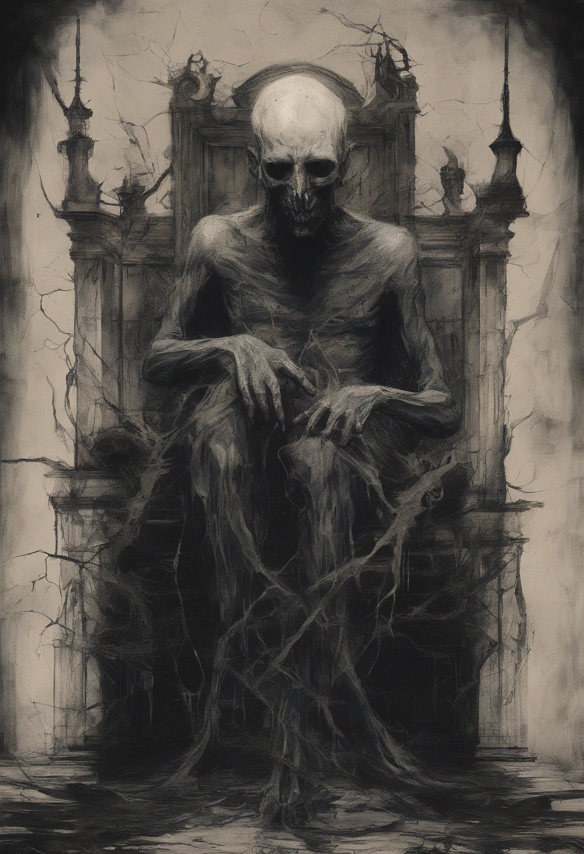 There is ugliness in beauty, But there is also beauty in ugliness. In the style of Adrian Ghenie, Esao Andrews, Jenny Saville, Edward Hopper, surrealism, Dark Art par James Jean, Takato Yamamoto, Minimalisme inkpunk. Dans le style Tim Burton. Gothic.
