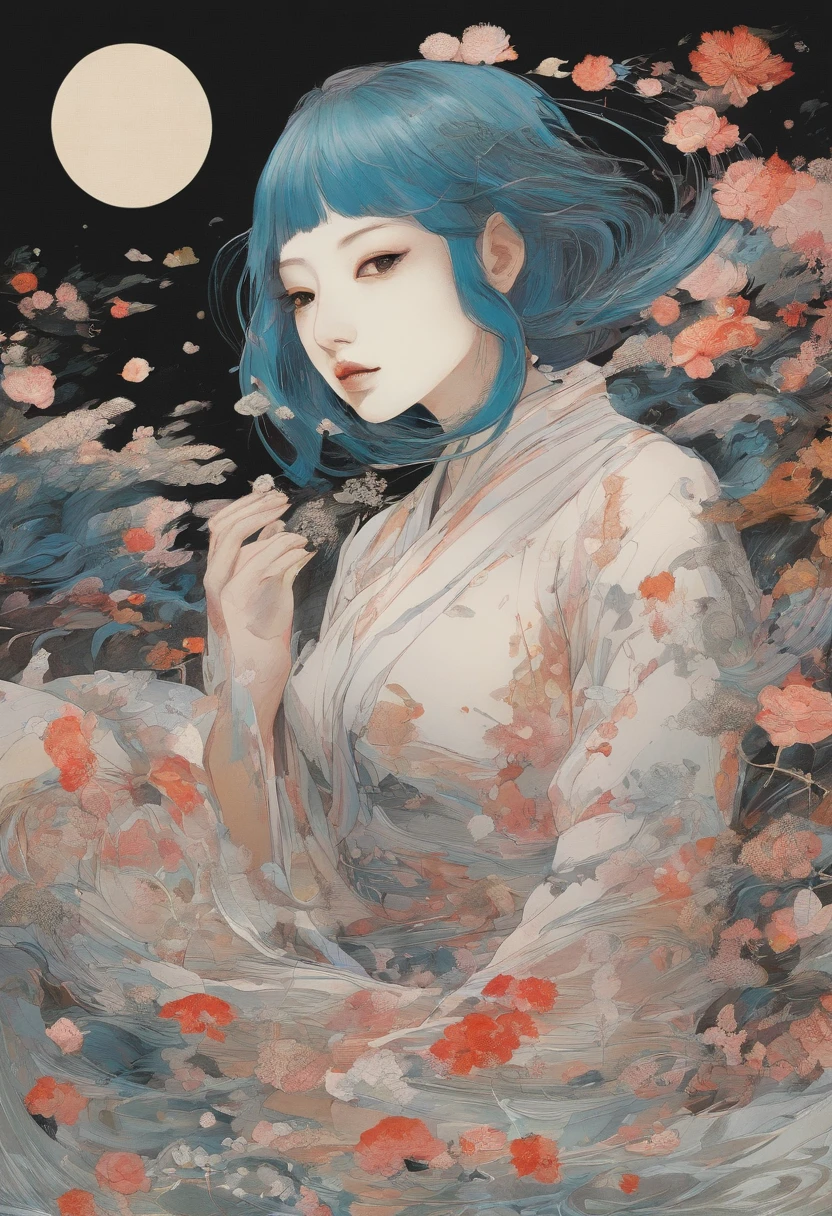There is ugliness in beauty, But there is also beauty in ugliness. In the style of Adrian Ghenie, Esao Andrews, Jenny Saville, Edward Hopper, surrealism, Dark Art par James Jean, Takato Yamamoto, Minimalisme inkpunk. Dans le style Tim Burton.