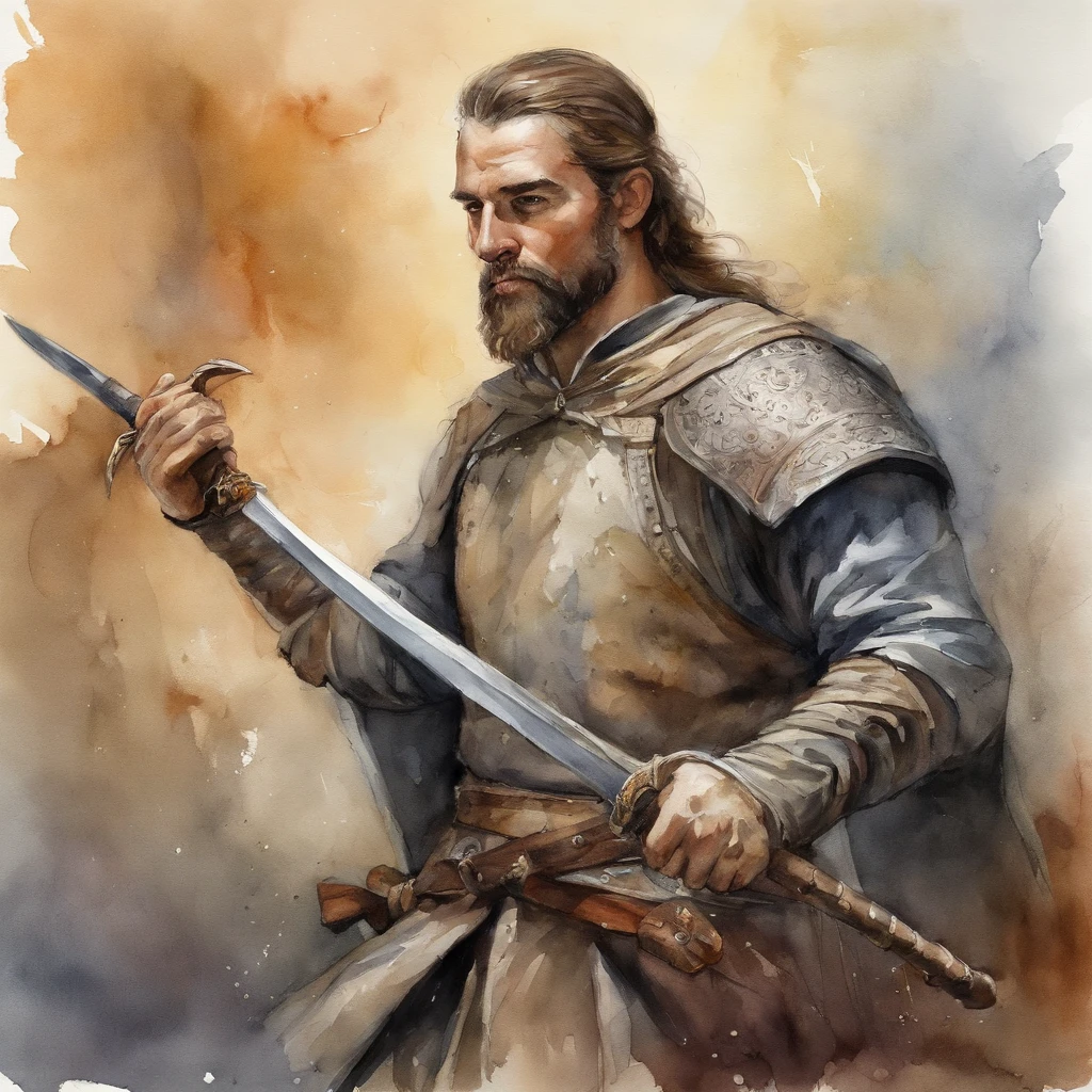 bust of a man with a sword, highly detailed character, high detail iconic character, fantasy assassin, male medieval assassin, holds a sword, bust portrait of an assassin, resin statue, medieval fantasy game art