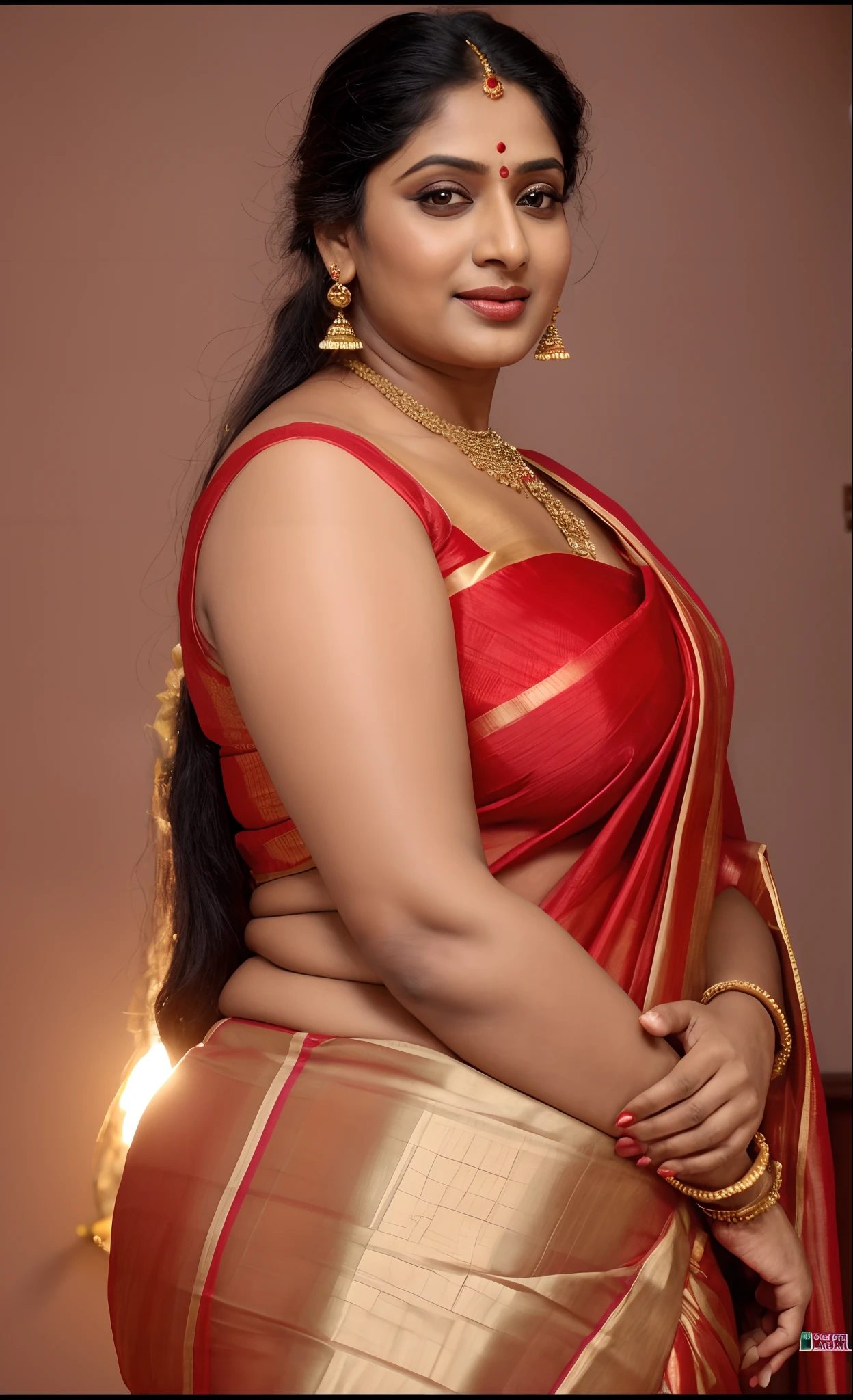 Looks like Anushka Shetty, Photographic recreation shoot Inspired from art by mohanan manimala, sensual pleasure, best quality, wearing sleeveless blouse, off shoulder dresses, modern sleeveless blouse, her sensual & bold Avataar, extremely gorgeous and hot milf, modelshoot, profile photoshoot, mastershot, model photography, retouched, movie stills shoot, modelshoot Inspired by art of mohanan manimala, revealing clothes, her exposed charming figure, appealing physique, pale skin, Beautiful lady, extremely gorgeous woman, mallu traditional wear, party wear, summer party wear, designer saree, sexy woman, wedding party wear, hot sleeveless blouse, sexy designer dress, designer blouse, braless, hot party wear, spotless skin, designer sari, fashion saree, 45 years old, sexy sleeveless blouse, armpits exposing, modern Indian aunties, sexy Indian housewife, desi bhabhi hot, sexy giant woman like figure, seductive body, wearing palla, Indian traditional bandeau crop top bra, huge breast, milk tank, mallu woman, mallu actress, mallu aunty, mallu sari model, mallu actress, lusty, perfect thick body, fleshy figure, highly detailed, intricate, flawless, pheromones dropping figure, seductive expression, beautiful face, juicy figure, perfect face, perfect eyes, perfect fingers, round shaped face, curvy, mallu bhabhi, mallu wife, mallu woman, mallu Beauty, Kerala Beauty, Kerala aunty , Kerala wife, skin texture, hot, small hairs on armpits visible, unshaved underarm, armpit crease, captivating, lusty, charming, attractive figure, mature woman, Kerala model, Kerala actress, nails can be hidden, queen of Lust, High clarity eyes, gigantic figure , extremely seductive, extremely seductive dress,