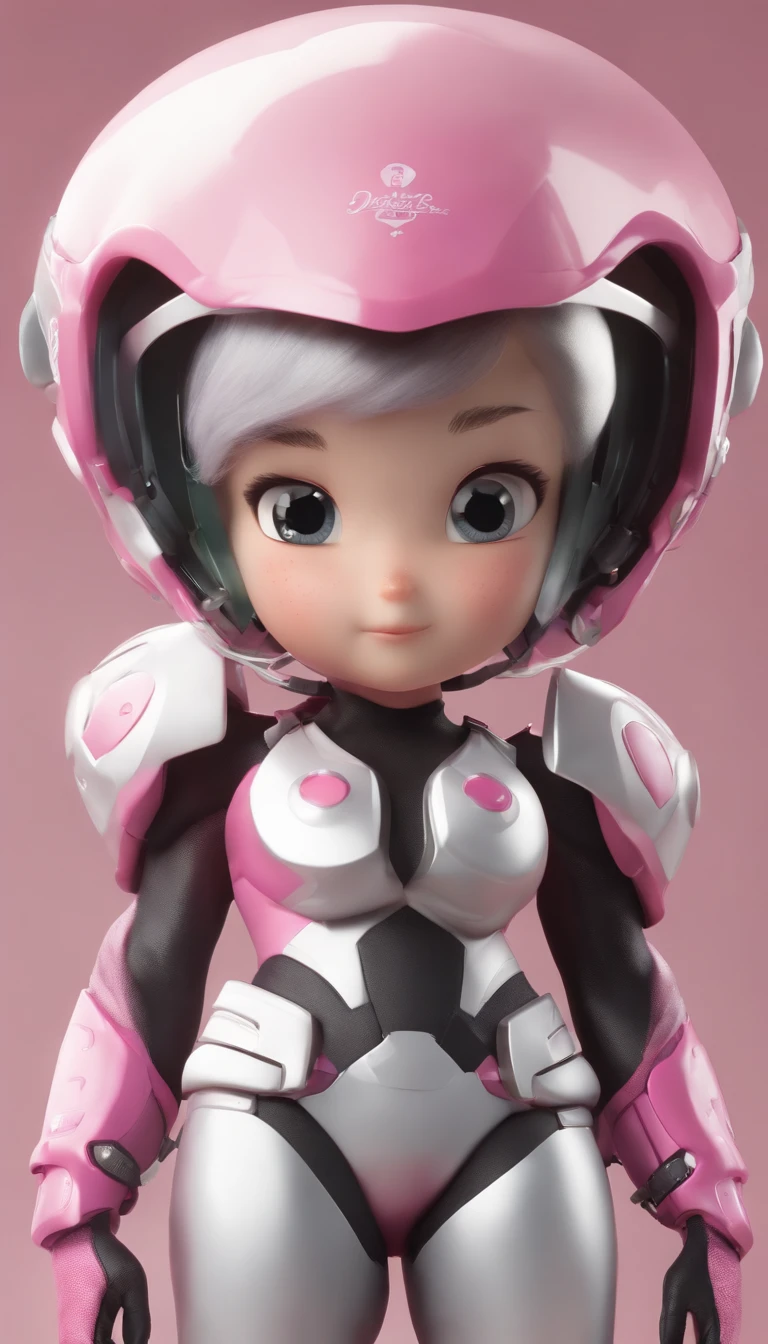 (Full body posing:1.5), (colorful:1.2), Dynamic angle, (extremely detailed CG unity 16k wallpaper:1.1), (Denoising strength: 1.45), (tmasterpiece:1.37), MG_ip, 1girl, solo, gloves, pink gloves, pink hair, gradient background, gradient, helmet, closed mouth, simple background, black eyes, full body, flat chest, standing, boots, covered navel, blush, looking down, leotard, elbow gloves, white background, Transparent helmet, Pixar, god rays, sparkle naked