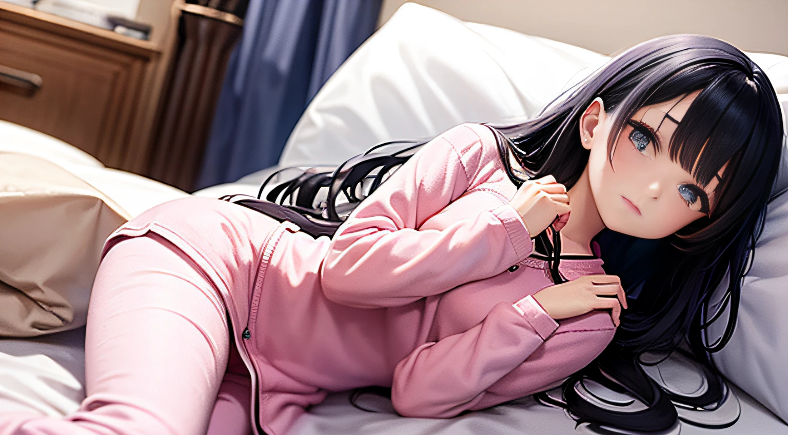 NSFW　topless　Completely naked　Nezukokamado, Nezuko Kamado, Black Hair, (amount:1.5), Hair Ribbon, Long Hair, Multicolored Hair, (Pink Eyes:1.5), Orange Hair, elongated pupils, Wavy Hair, Two-tone hair, break asa no ha (pattern), checkered sash, Haori, kimono, kimono, Long sleeve, heart, pink kimono, sash, wariza, Wide sleeves, break looking at viewer, break indoors, break (masterpiece:1.2), Highest quality, High resolution, unity 8k wallpaper, (figure:0.8), (Beautiful attention to detail:1.6), Highly detailed face, Perfect lighting, Highly detailed CG, (Perfect hands, Perfect Anatomy),line pussy, pussy, medium breaths,sex, cowgirl positon, girl on top, (straddling), (1boy:1.1),dick, hetero  
