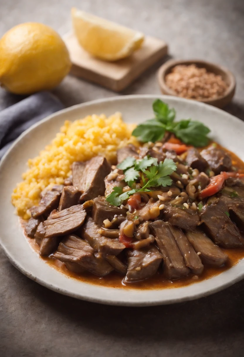 exquisito plato de lomo saltado peruano