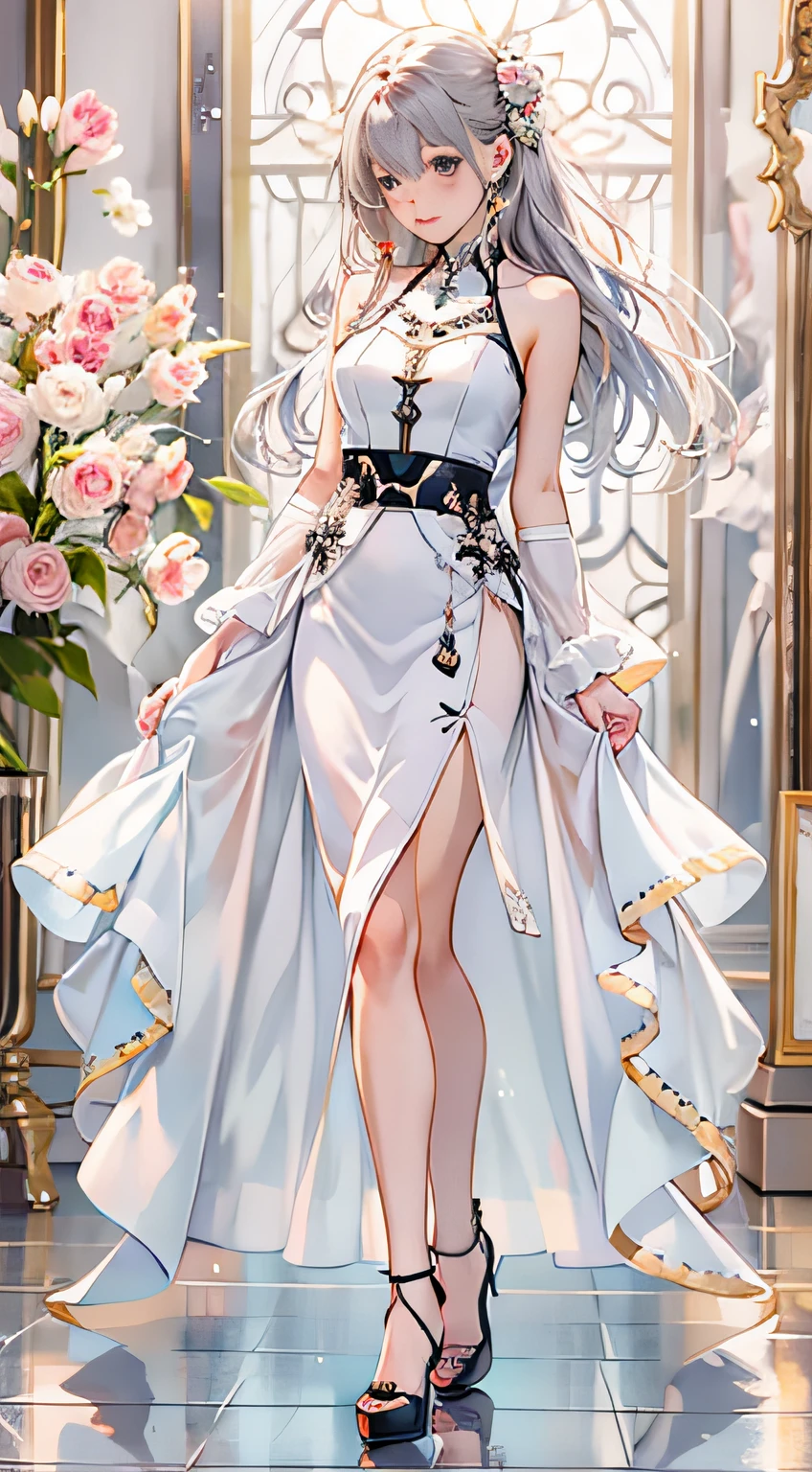 She has a stunning/lovely/gorgeous appearance.
Her features are delicate/charming/elegant.
She exudes grace/poise/sophistication.
Her smile is captivating/radiant/enchanting.
She has a mesmerizing/attractive/beautiful figure.
Her eyes are sparkling/dazzling/entrancing.
Her hair is lustrous/shiny/silky.
She has a glowing/flawless complexion.
Her style is classy/chic/fashionable.