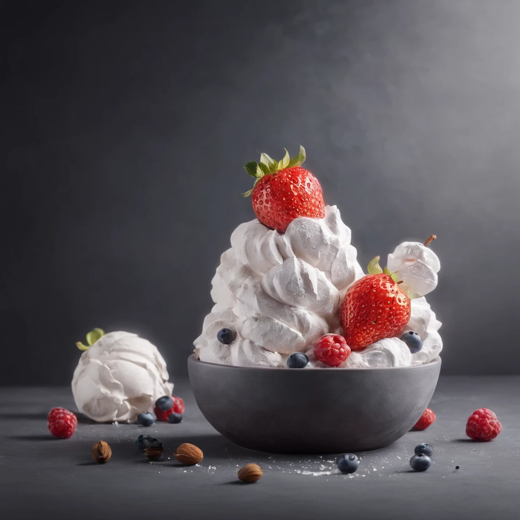 um delicioso sorvete, cinemactic, fotografia profissional, studio illumination, studio background, advertising photography, detalhes intrincados, hiper-detalhado, Ultra realista, 8k UHD
