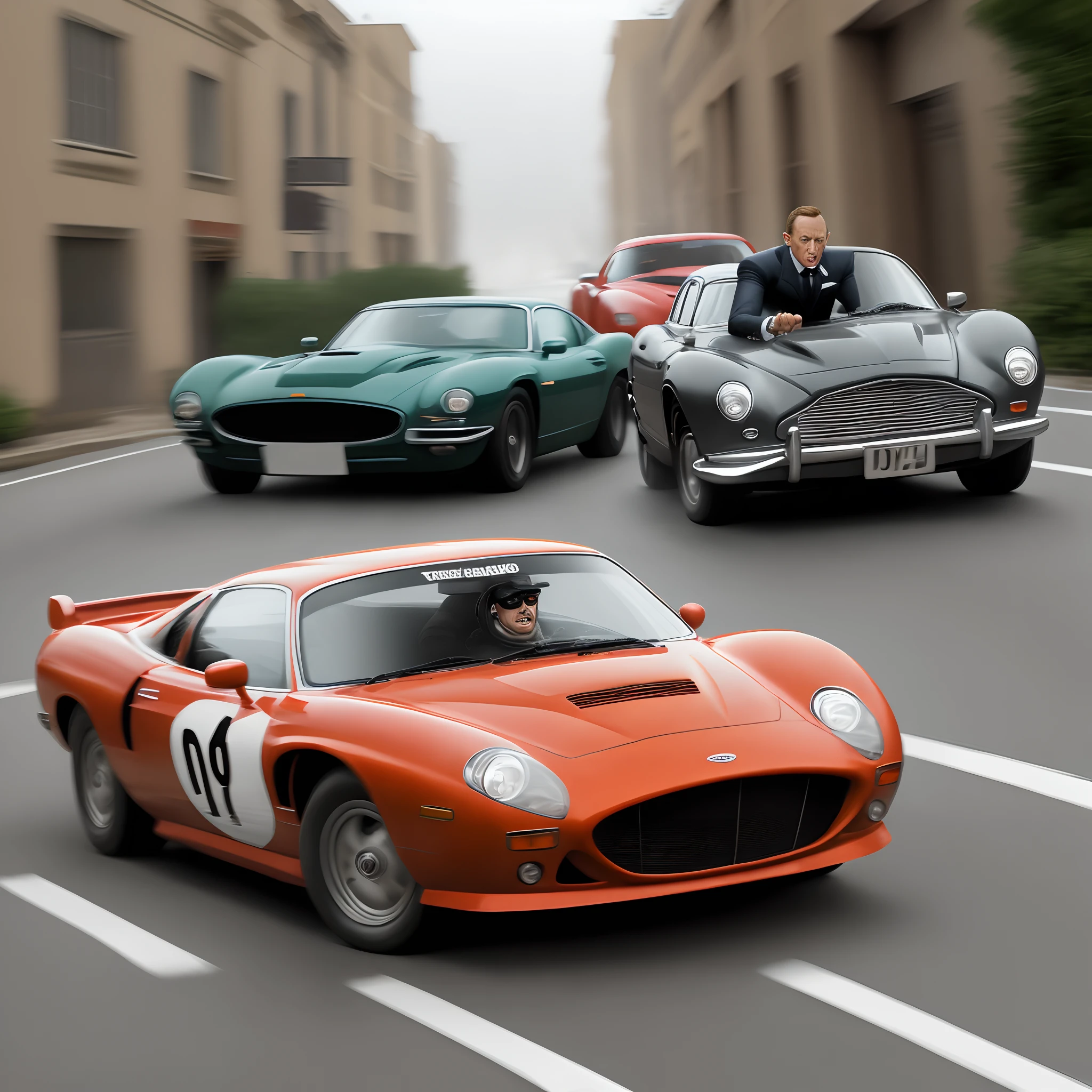 James bond car chase