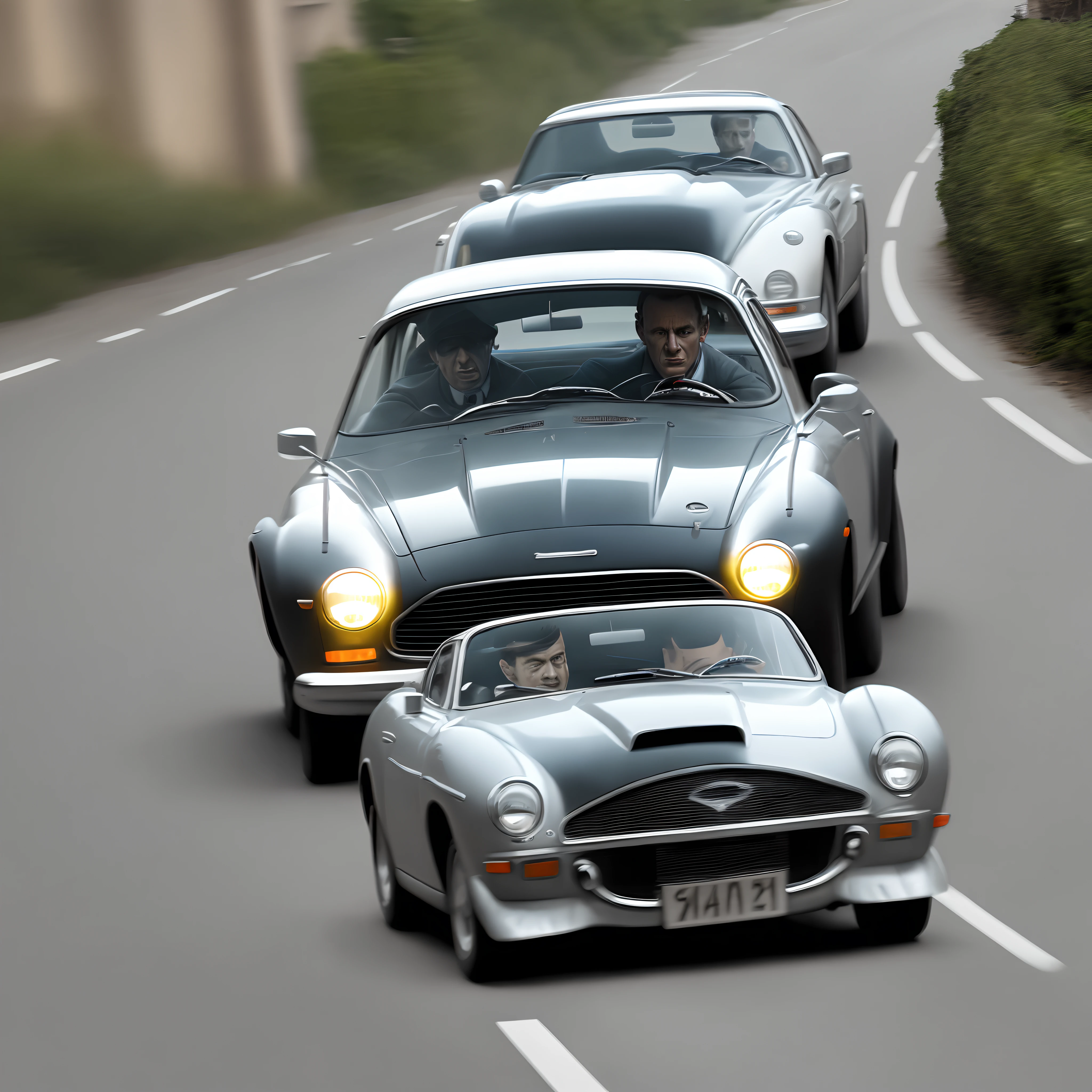 James bond car chase