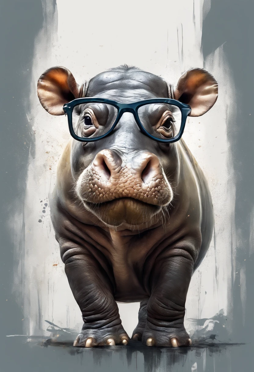 ((low contrast)) ,animalrizz <lora:animal_model:0.7> (((hippo))) 8k, real picture, intricate details, ultra-detailed, pale skin, margo, margo, brown hair, brown eyes, glasses, low ponytail,