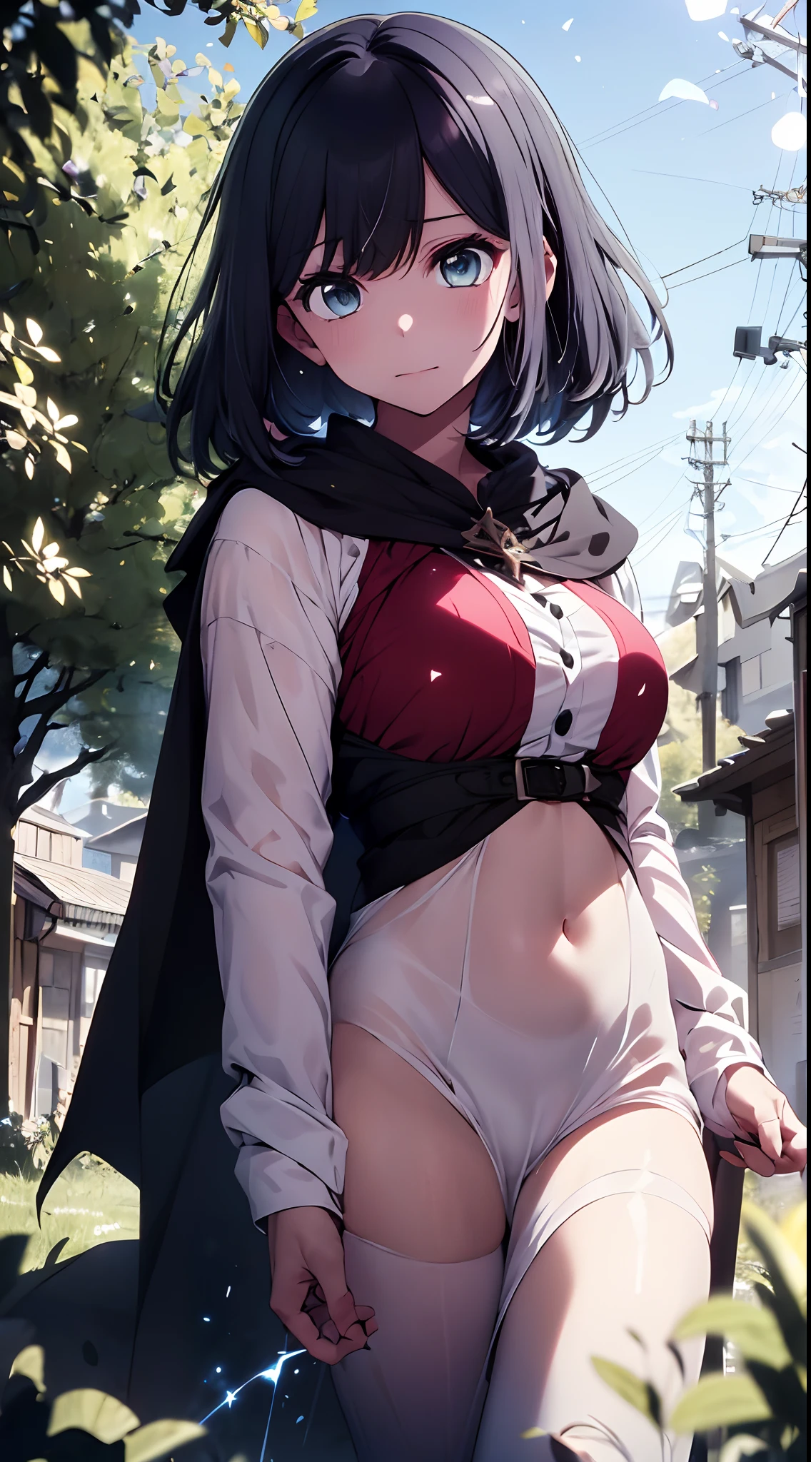 (Skindentation:1.5)、reallistic、Photorealsitic、(masuter piece:1.5)、Concept art、intricate-detail、A highly detailed、Photorealsitic、Octane Rendering、16k、Unreal Engine、Dynamic Pause、top-quality、hight resolution、(lifelike face:1.1)、 (surrealistic:1.3)、((full bodyesbian))、perfect eyes、(shinny skin:1.2)、(((hairstyle on)))、(((perfect hand)))、(highly detailed back ground)、((Moving background) )、((lightning))、(llight rays)、((girl))、独奏、(Legendary magician:1.6)、skirt by the、Ankle-length、I'm wearing a cloak、(((flowing cloak)))、((finely eye、quality eyes、Quality face))、(extremely intricate robes、magical robe)、bob cut hair、lightning、electricity、swirling fire、Radiant power、spark of light、fumo、magia、((Dramatic))、epicd、battle field、ruins、Detailed and deep ruins、Final Fantasy Yoshitaka Amano Background、Huge ruins in the plateau、depth of fields、Bokeh、16k、Gothic dress wearing、embers、(particle:1.5)、Blur the background