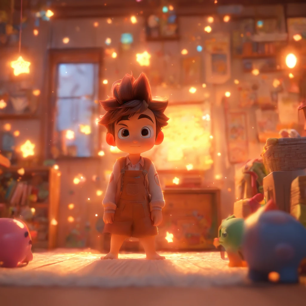 (Pixar style),Cozy small room model, Miniature character model, Light source from right to left, Rum lighting, Light source from right to left, (iso-distance view), (Top down), Realistic proportions, Post-processing, ((Orthogonal perspective)), Super detail, Realistic, Super realistic, photoreal render, Irridescent color, glitters