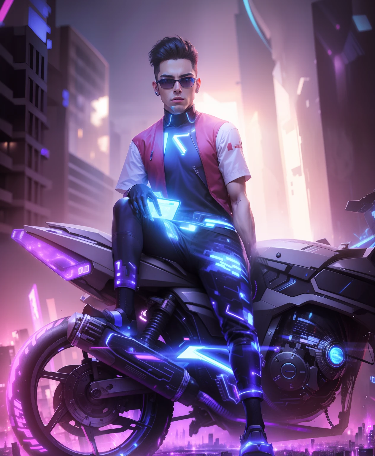 Change background Cyber punk handsome boy realistic face. 8k realestate