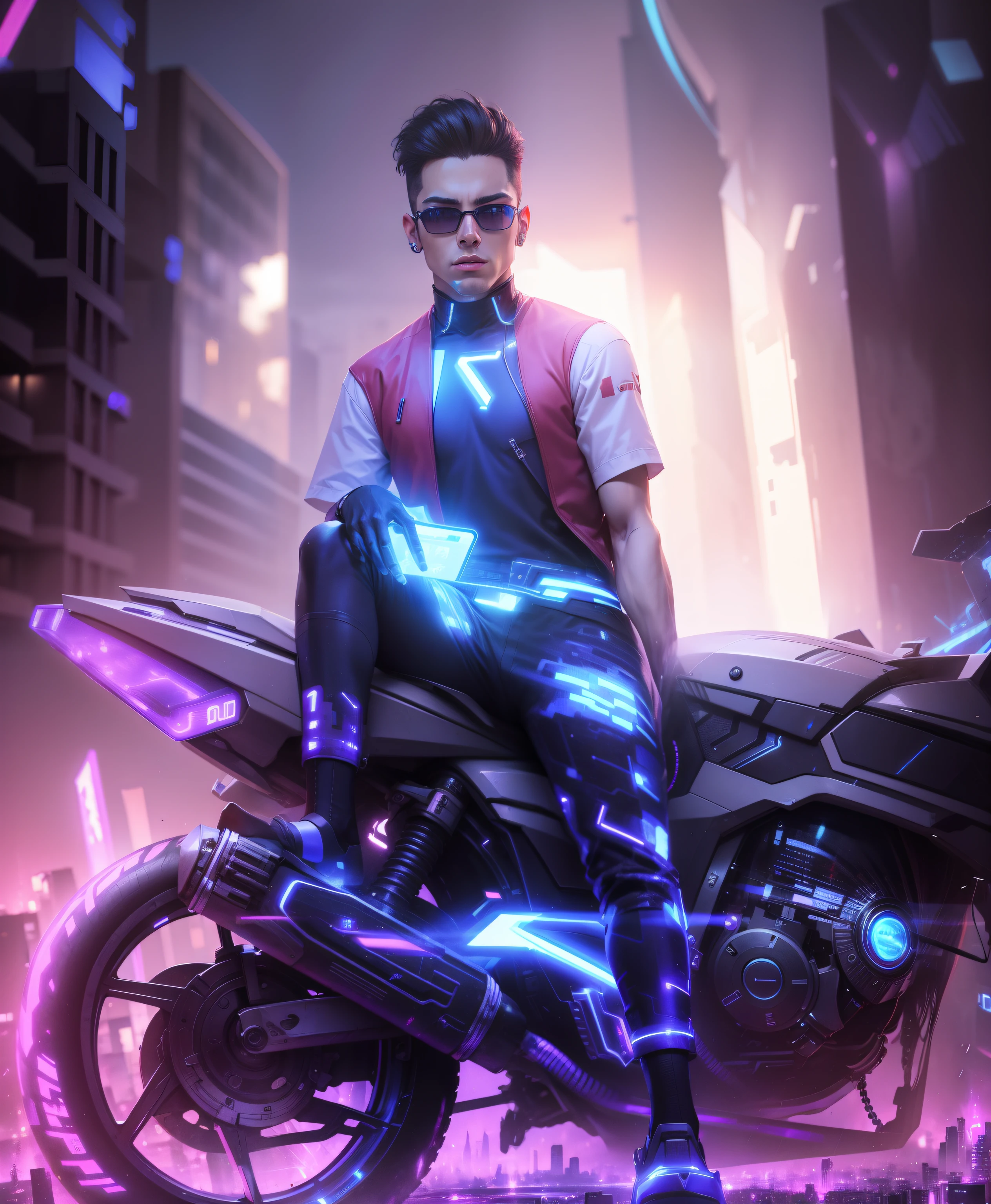 Change background Cyber punk handsome boy realistic face. 8k realestate