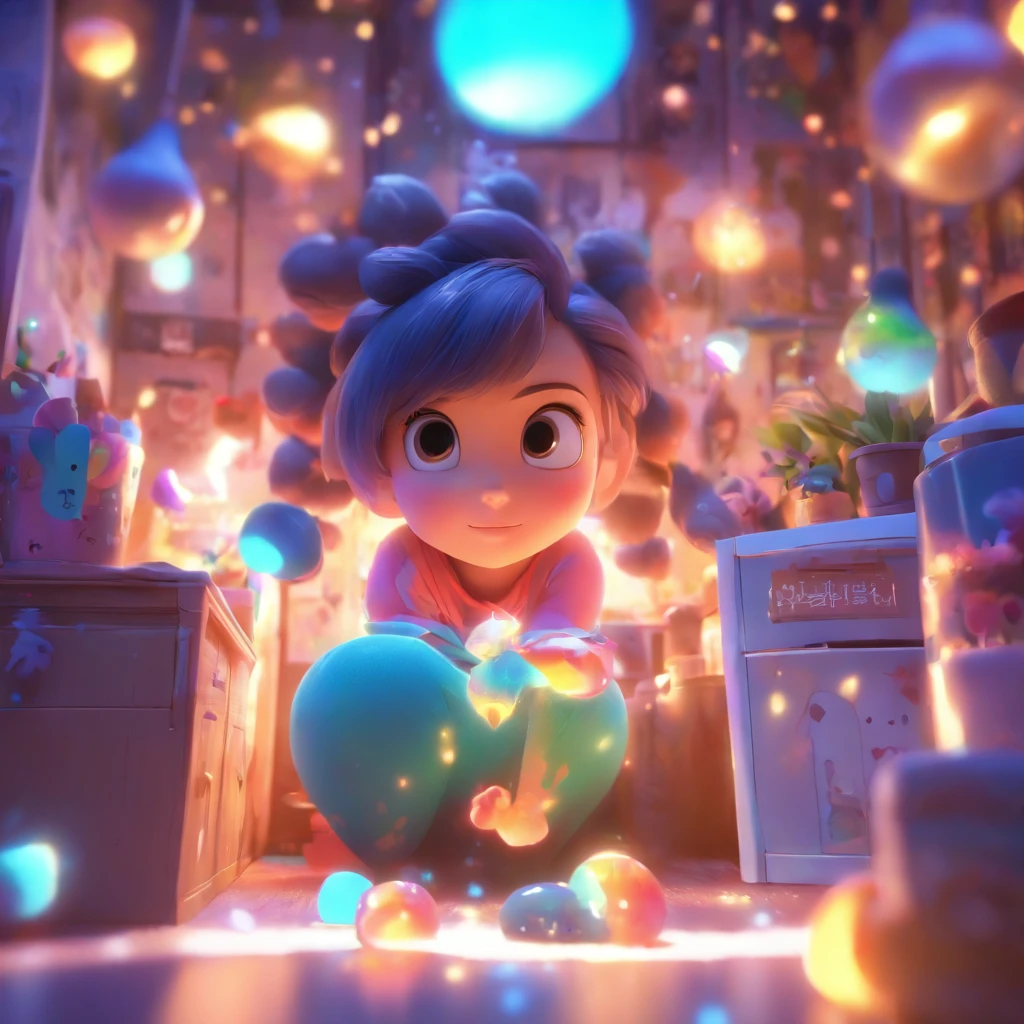 （Pixar style),Cozy small room model, Miniature character model, Light source from right to left, Rum lighting, Light source from right to left, (iso-distance view), (Top down), Realistic proportions, Post-processing, ((Orthogonal perspective)), Super detail, Realistic, Super realistic, photoreal render, Irridescent color, glitters