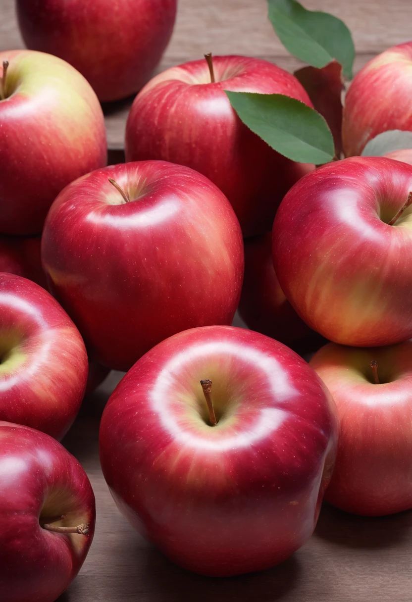 apples, cinematic, professional photograpy, Studio Illumination, Studio Background, advertising photography, intricate detailes, ultra-detailliert, A hyper-realistic, 8K UHD