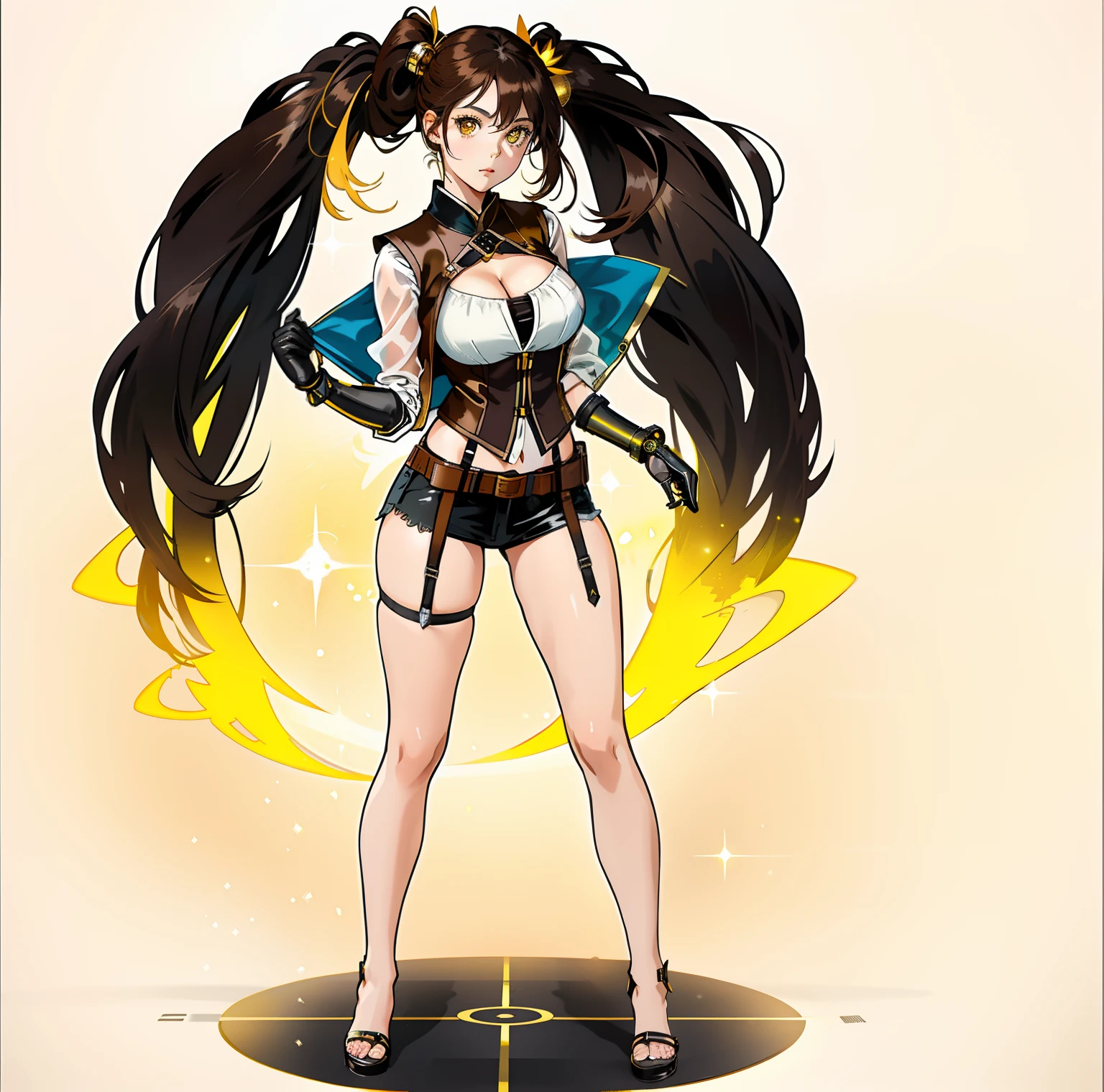 Technology,(Masterpiece), (art work),HighestQuali (Amazing work), (Detailed eyes), (Delicate skin), Lori huge breasts cleavage,teens girl,chiquita,Barefoot,Round eyes,The ends of the hair glow(yellow flash)(Yellow pupil)Black silk clothes,Leather jacket,exposing your navel,(navel),welfare,expression,Delicate skin,Very delicate skin,(Smooth skin)Super slippery thighs,Strangulation,Operation Tsundere,Fascinating,Attractive,Delicate face,Exquisite graphics,high qulity,tmasterpiece,Exquisite,Beautiful graphics,8K,HighestQuali,1girll,1girll,teens girl,Cute girl,Loli Girl,Lori huge breasts cleavage,largeeyes