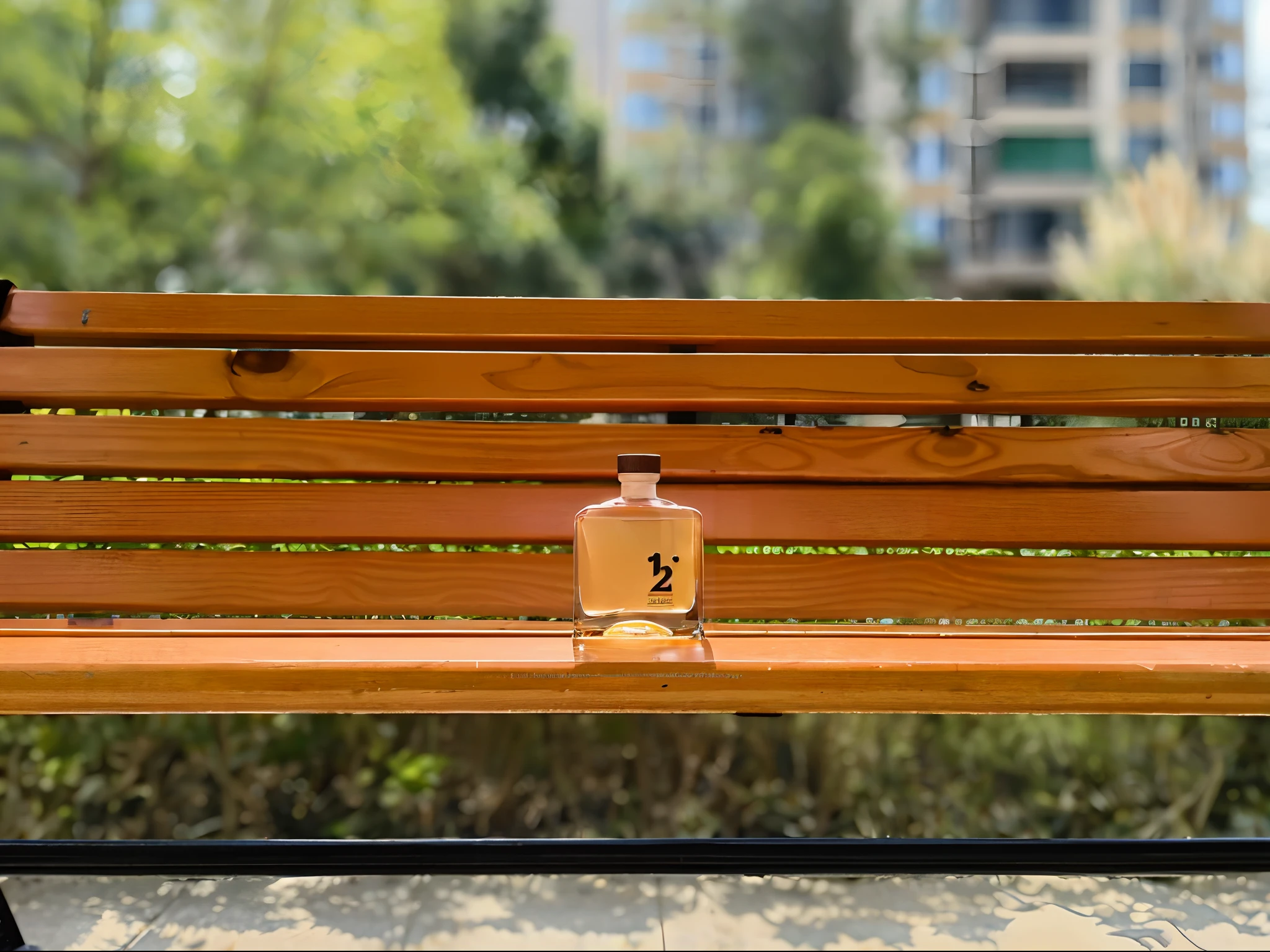 On a bench in the park is a bottle of liquid, fancy whiskey bottle, whiskey bottle, shot with sigma f/ 4.2, shot with sigma f / 4. 2, Shot on Sony A 7, On a wooden table, shot on nikon z9, very fancy whiskey bottle, shot with sony alpha, taken with canon 8 0 d, Product photography