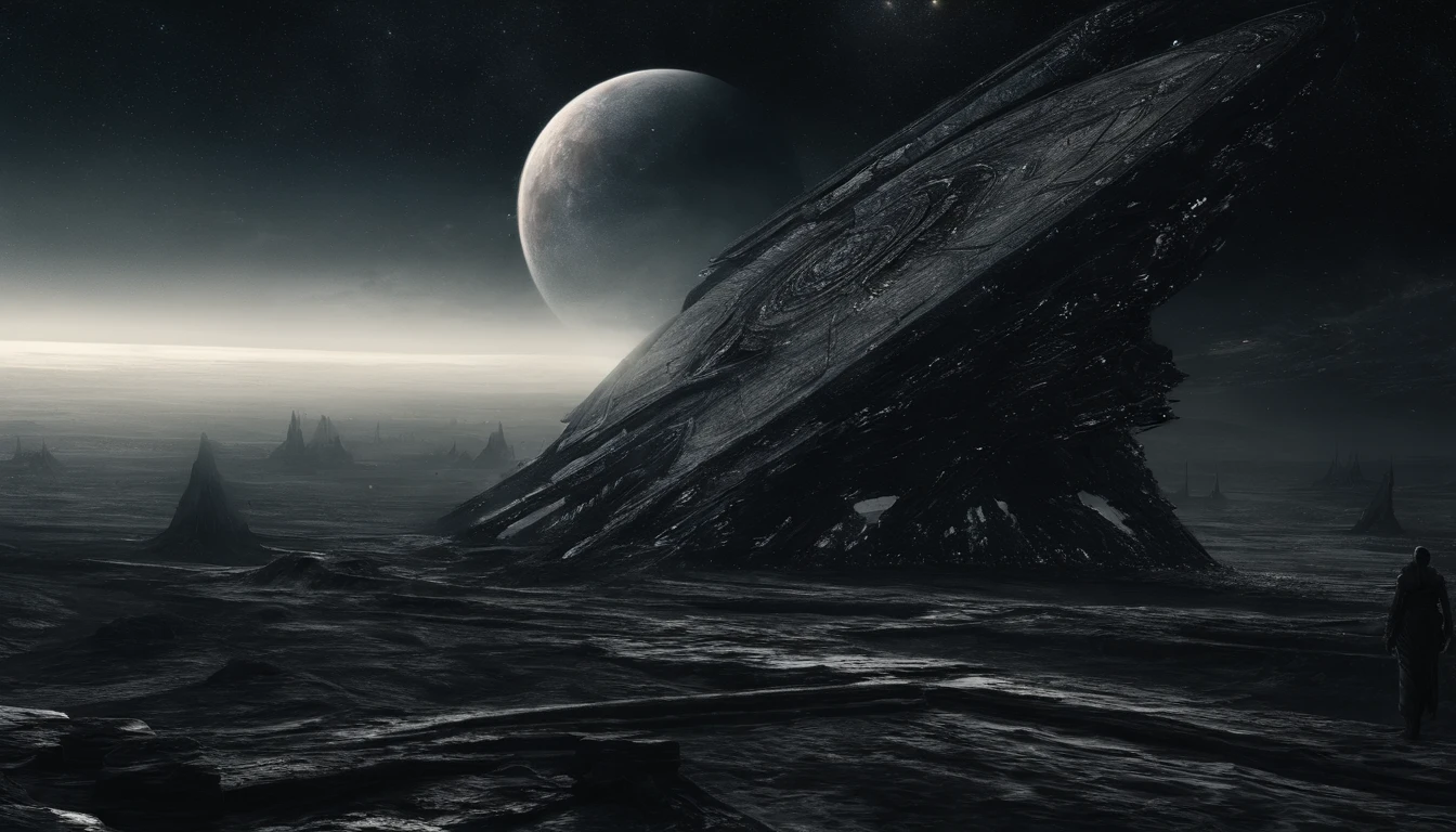 ((Masterpiece)),(Best quality)),Magnificent space image scene,heavenly body,Interstellar,((Huge star gates)),black hole,(((Huge starship))),Spaceship,Shining starry sky,8K,super-fine,high qulity