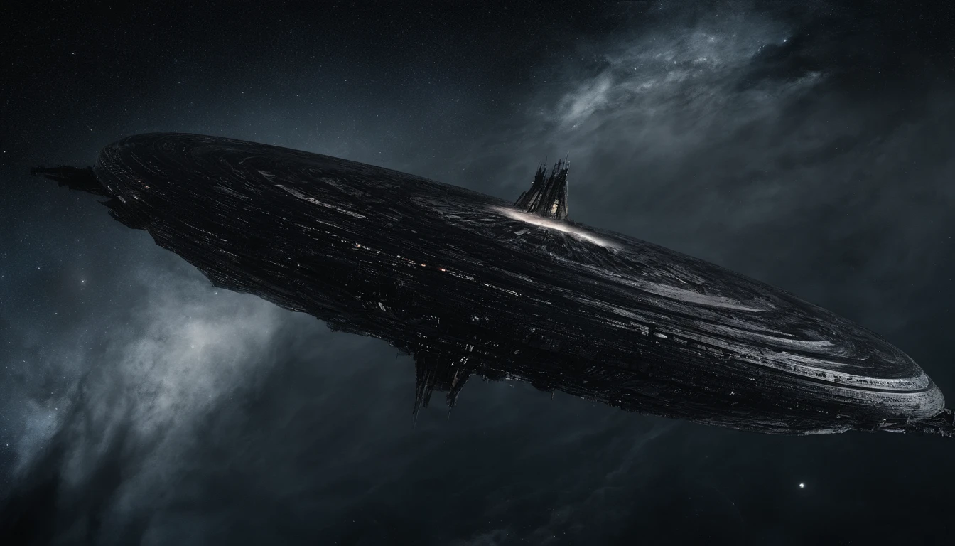 ((Masterpiece))，(Best quality))，Magnificent space image scene，heavenly body，Interstellar，（（Huge star gates）），black hole，（（（Huge starship））），Spaceship，Shining starry sky，8K，super-fine，high qulity