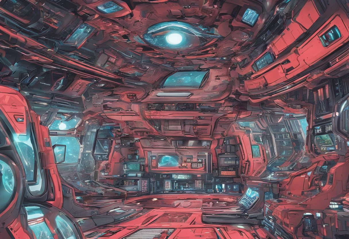 Space capsule,looki at viewer,Realiy,A man in a black tight leather jacket,Wearing a futuristic helmet,cowboy lens,(fish eye),Cramped and dirty room,clothes details,Japan's old red light district,((()),((natta)),