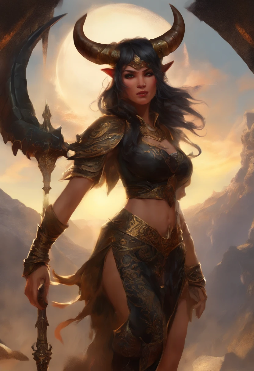 chibi, thunderbolt(Black Minotaur:1.5),Those with an ax(Black Minotaur Monster:1.8),Cow standing with an axa A high res render of a desi pregnant woman of 30s sexy, busty, perfect hips , covering breasdts with hands, looking at the viewer , side profile, sexy and nusde highly detailed, 8k render, high res, ultra quality, realistic, round face, short straight hair, lustsy smile, glowing eyes, happy faceh by Tom Bagshaw, Painful expression,(Raise your head to the sky and roar:1.8),funk,shudder,Gothic,barroco,(The arc was freed from the hands of the female mage),Current spreads,Medieval landscape,Fantastical,4K,best qualtiy,primitive,((Ultra-detailed and high-precision detail)),Power Hero & Magic 3,Fantastical,The background is the canyon plain,The scene is impressive
