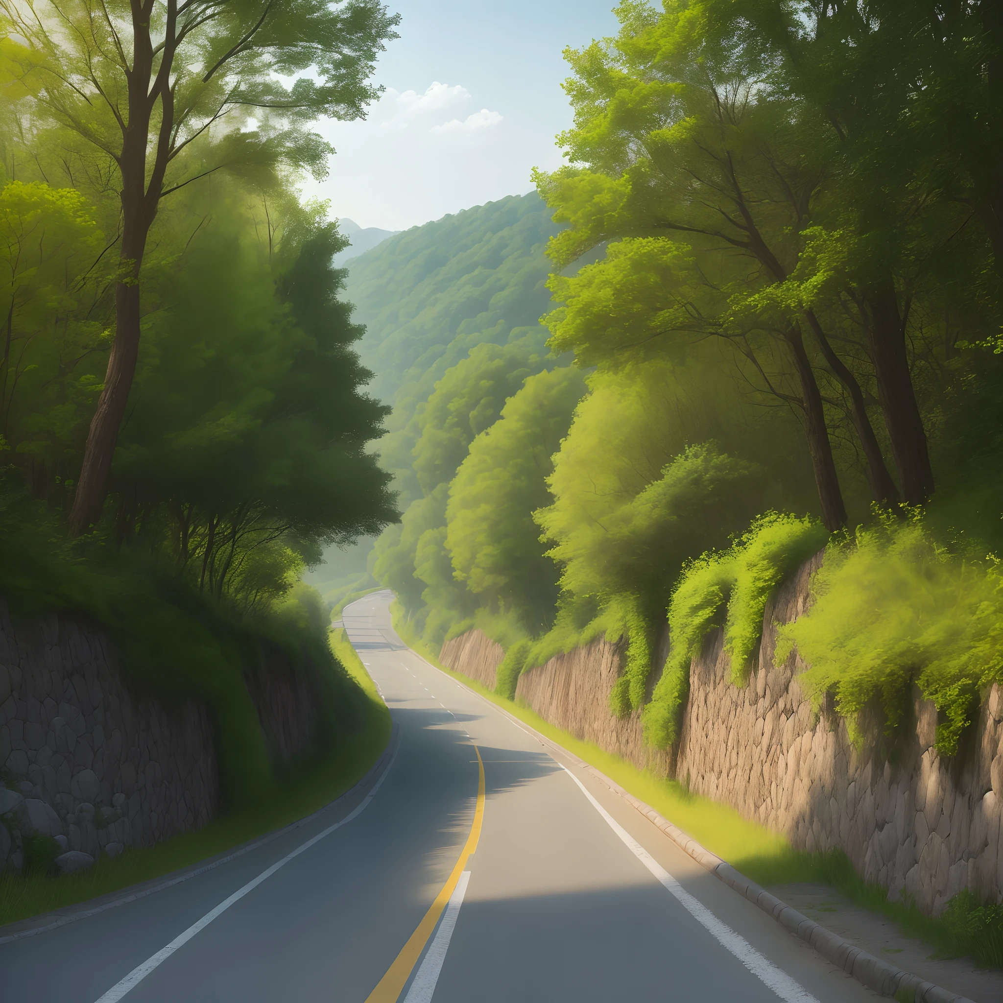Serpantine road in landscape